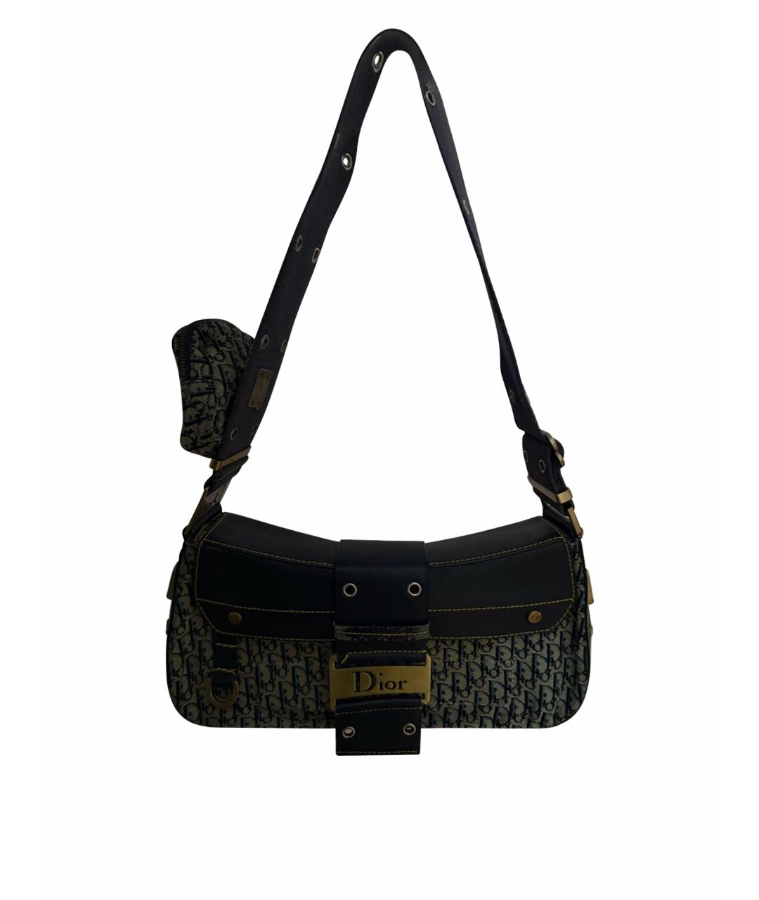 CHRISTIAN DIOR Синяя жаккардовая сумка через плечо, фото 1