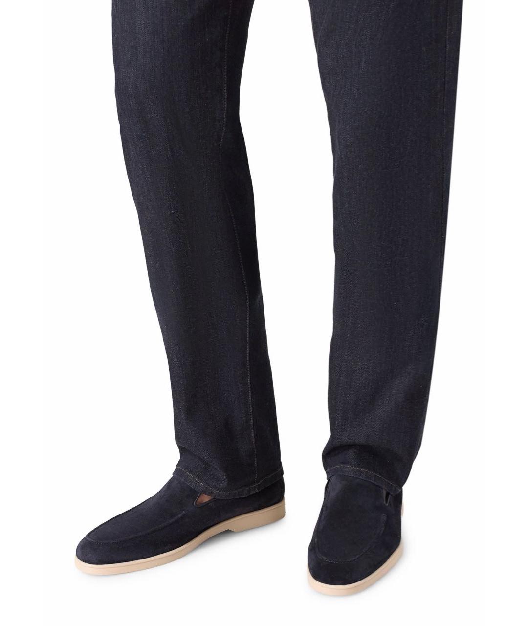 DOUCAL'S Темно-синие замшевые лоферы, фото 6