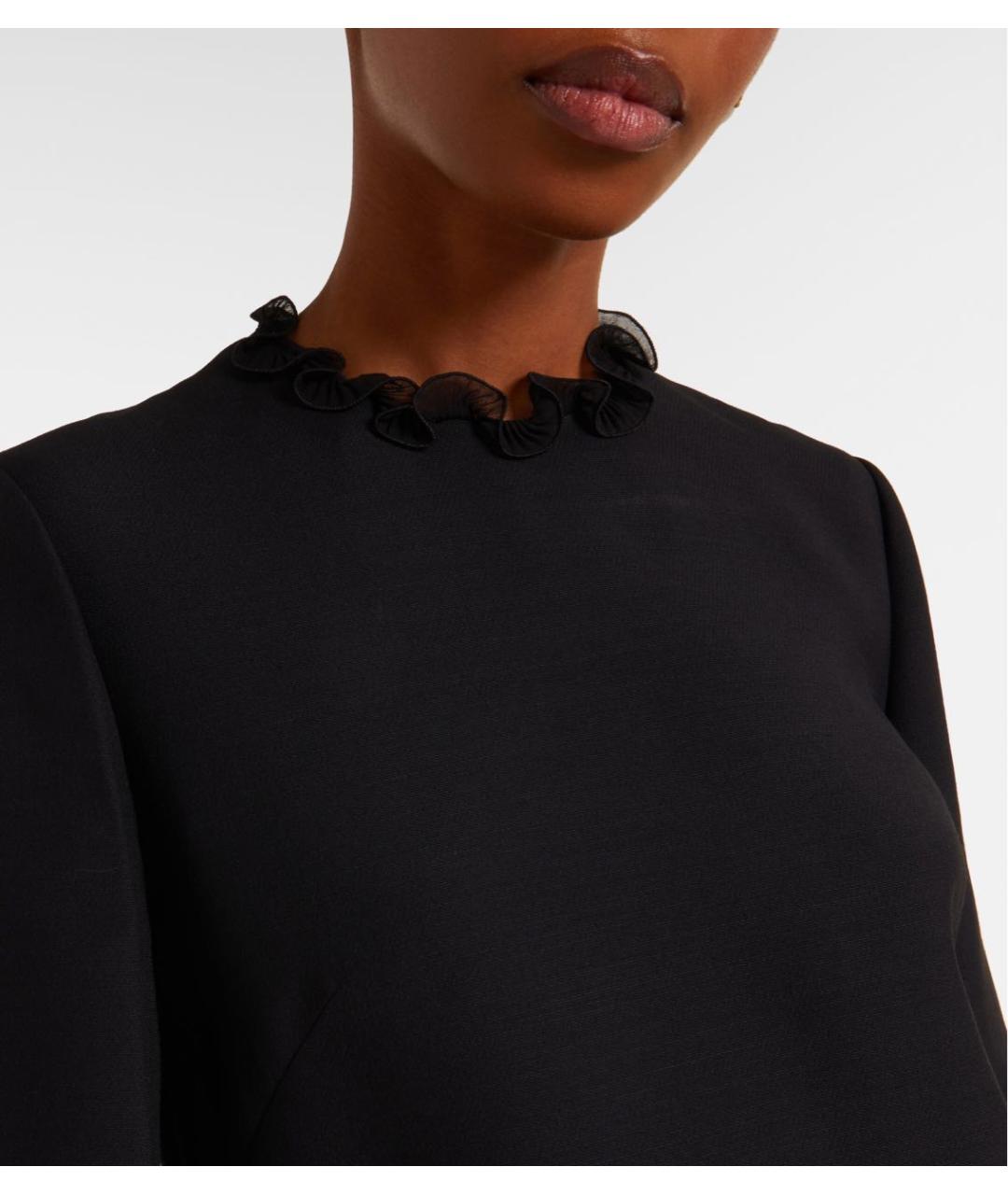 VALENTINO Черное шерстяное повседневное платье, фото 7