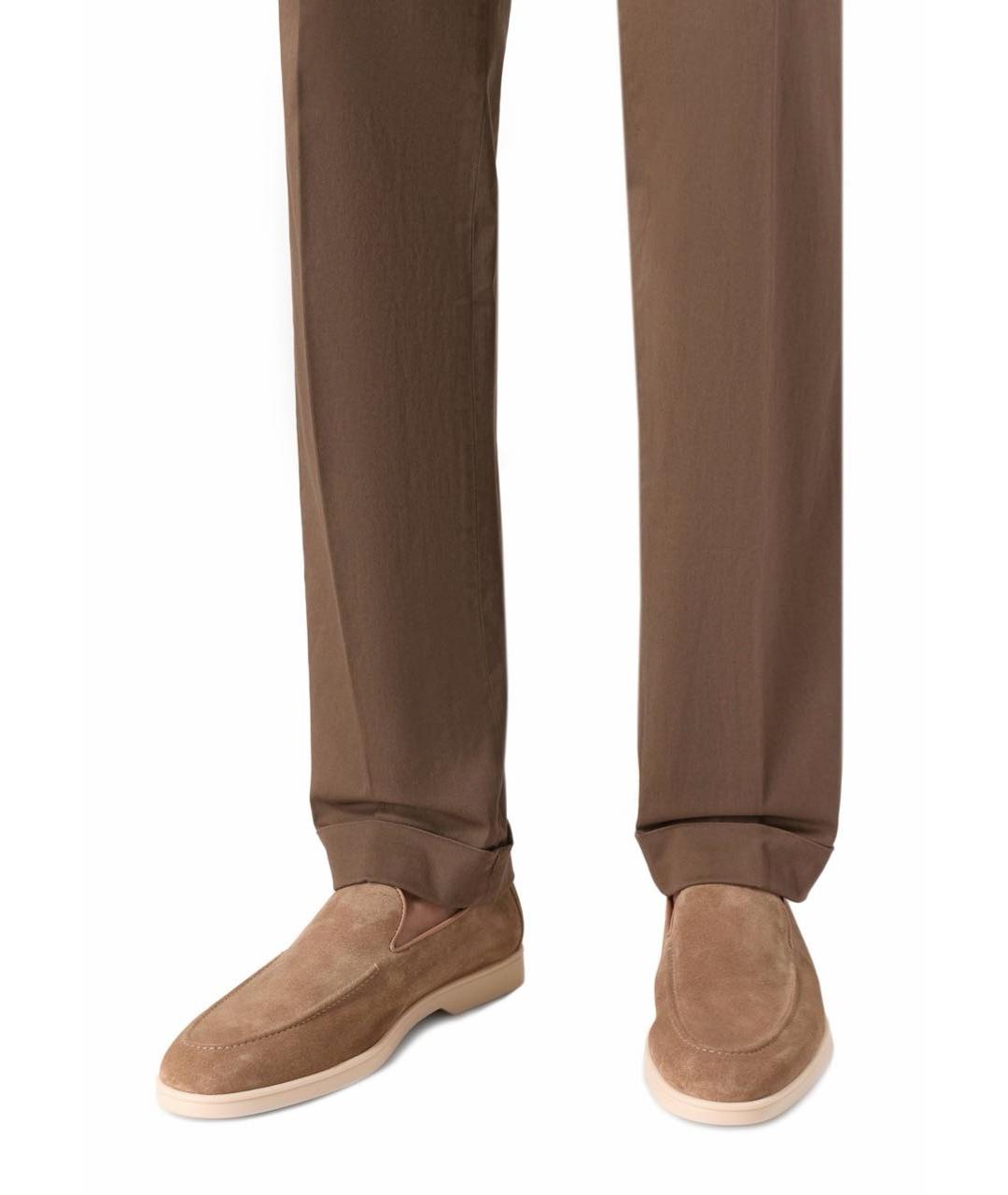 DOUCAL'S Бежевые замшевые лоферы, фото 6