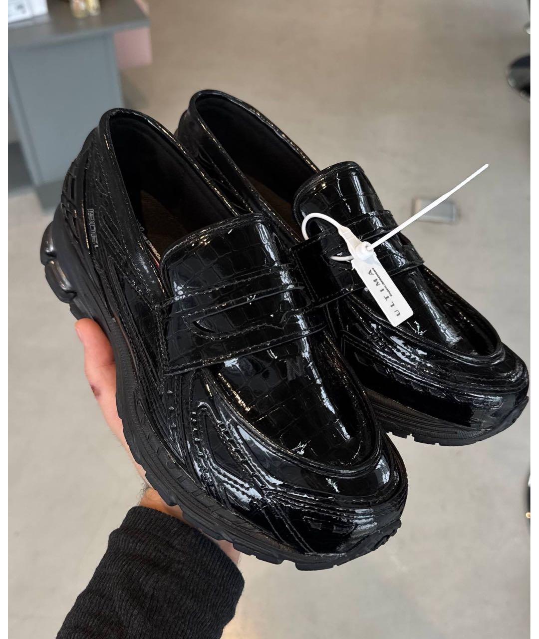 NEW BALANCE Черные лоферы из лакированной кожи, фото 4