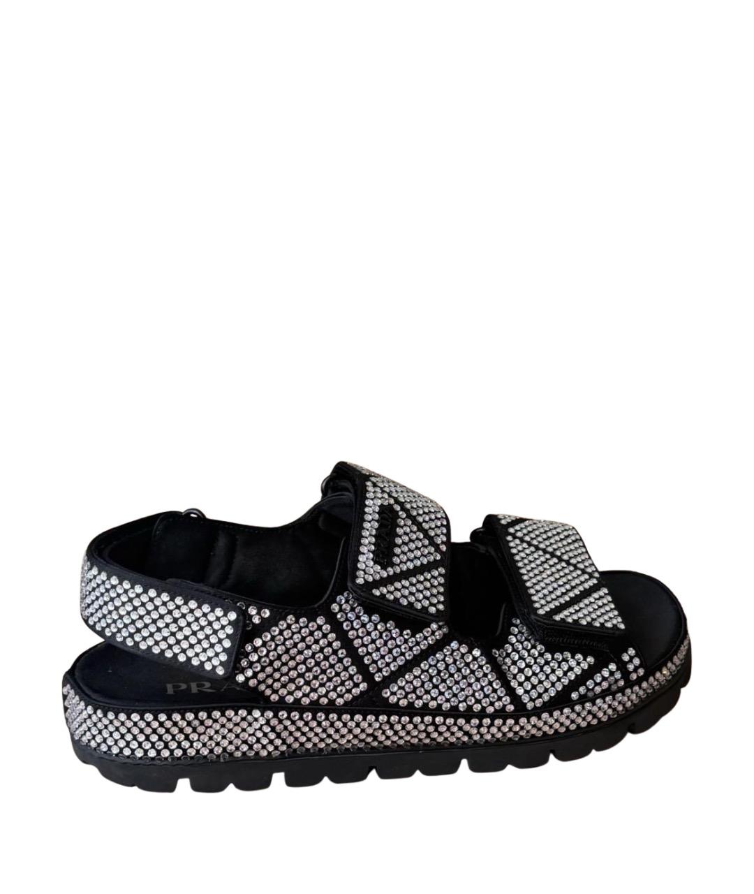 PRADA Черные сандалии, фото 1