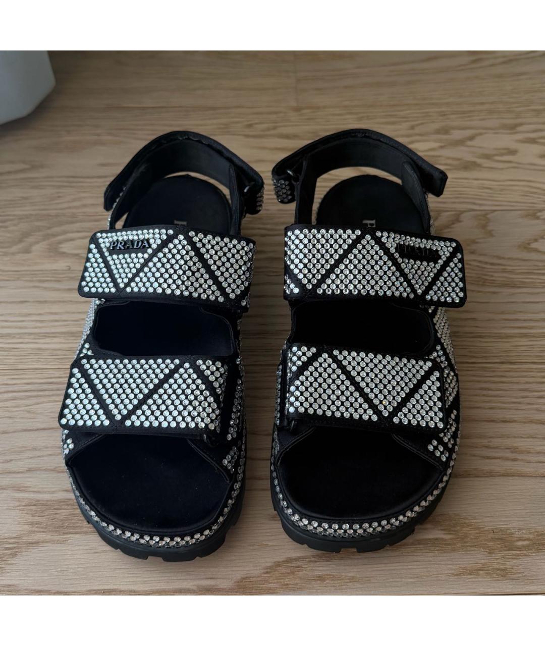 PRADA Черные сандалии, фото 2