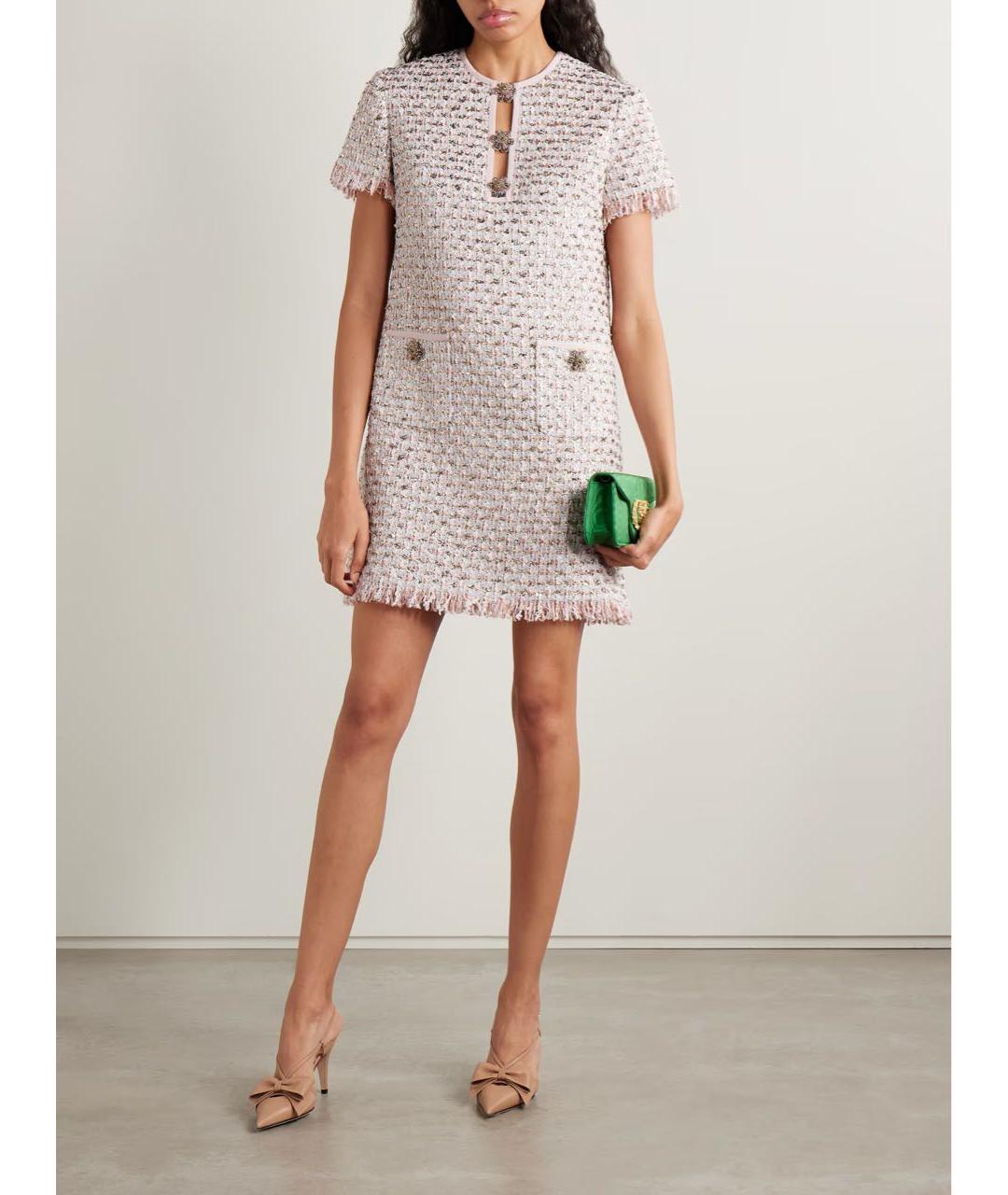 VALENTINO Розовое полиамидовое повседневное платье, фото 2