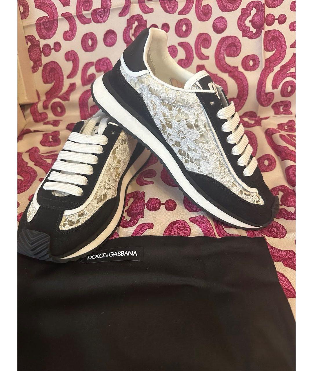 DOLCE&GABBANA Черные кроссовки, фото 6