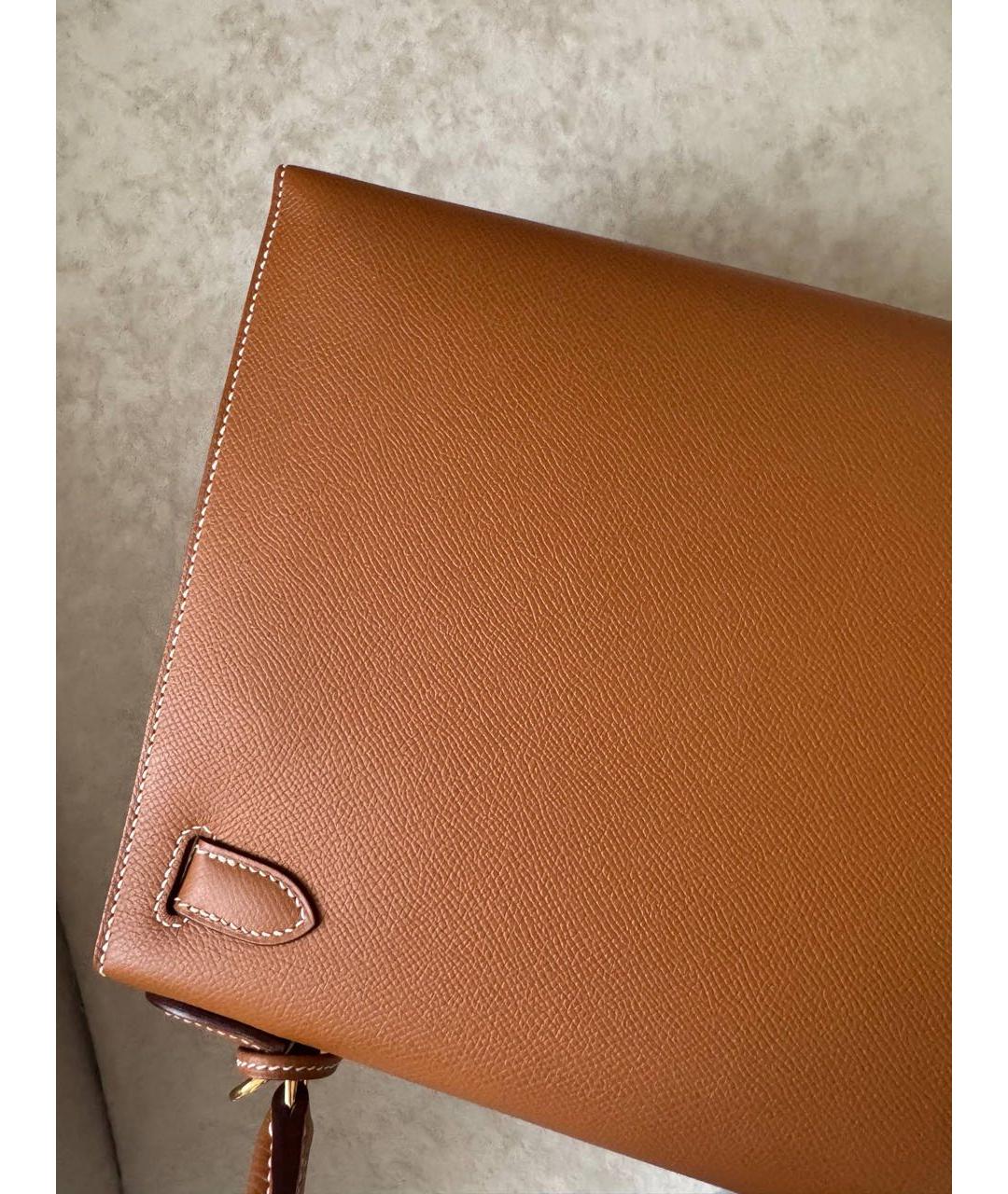 HERMES Коричневая кожаная сумка через плечо, фото 2