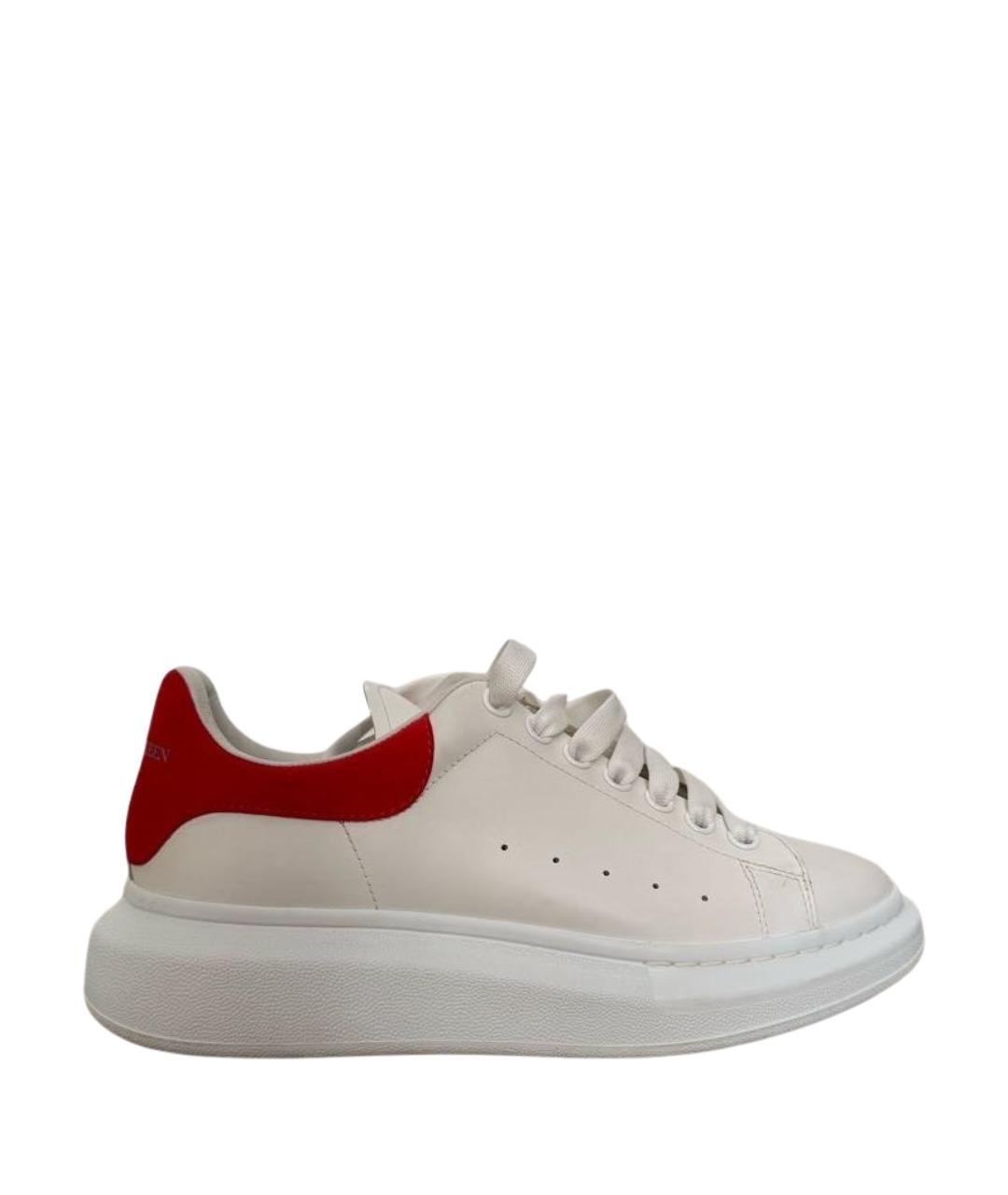 ALEXANDER MCQUEEN Белые кожаные низкие кроссовки / кеды, фото 1