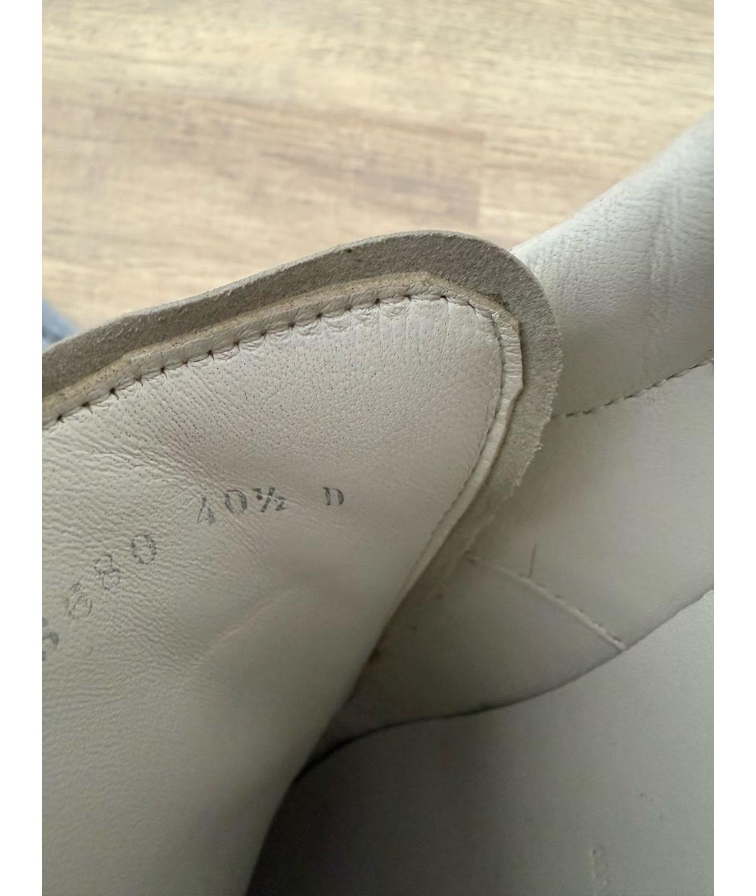 ALEXANDER MCQUEEN Белые кожаные низкие кроссовки / кеды, фото 5