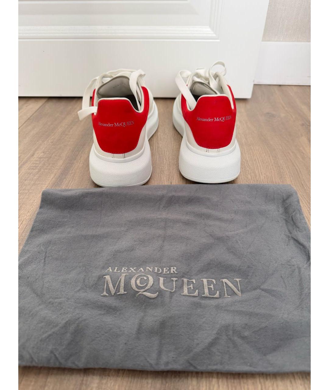 ALEXANDER MCQUEEN Белые кожаные низкие кроссовки / кеды, фото 7