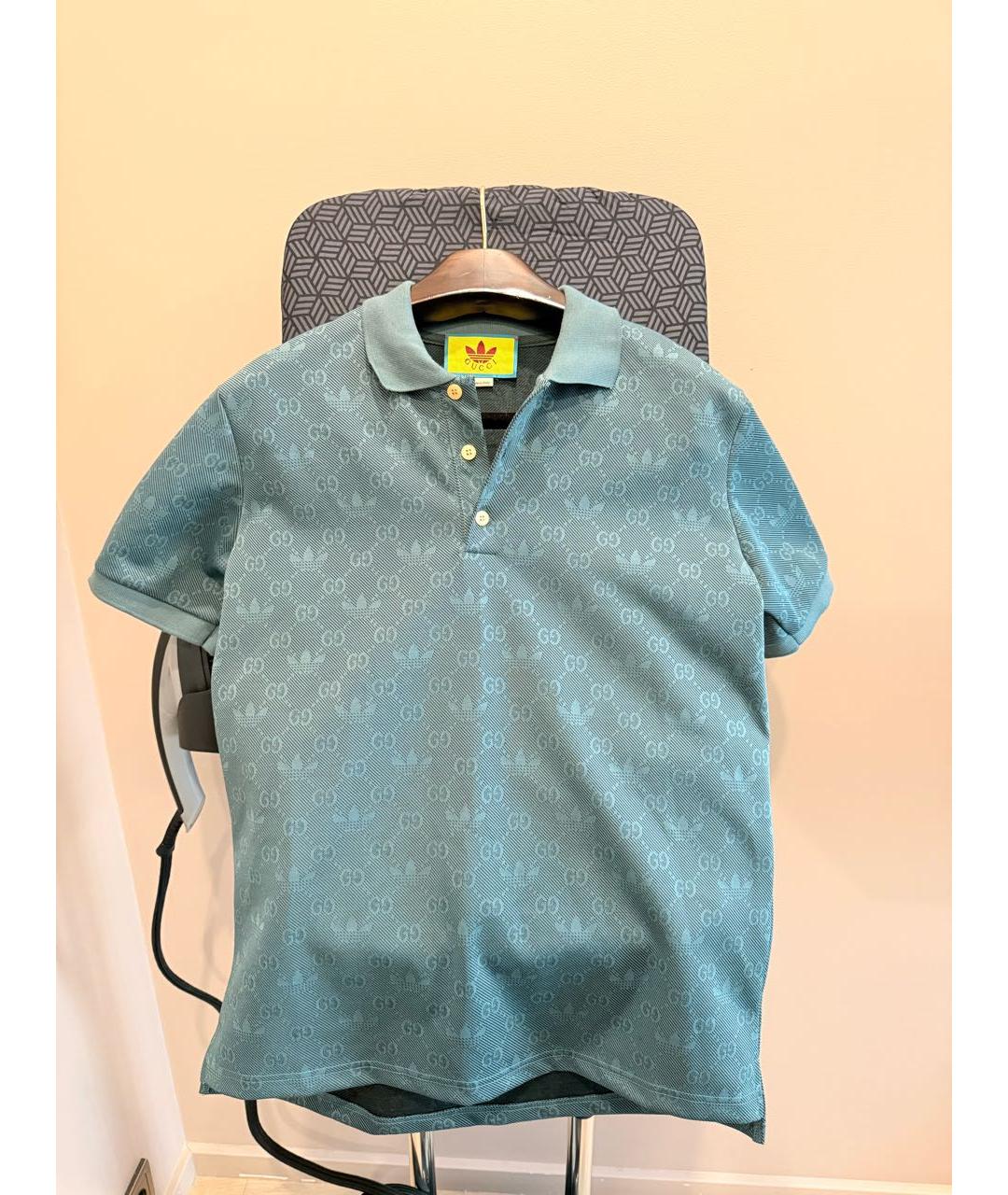 GUCCI Зеленые хлопковое поло с коротким рукавом, фото 5