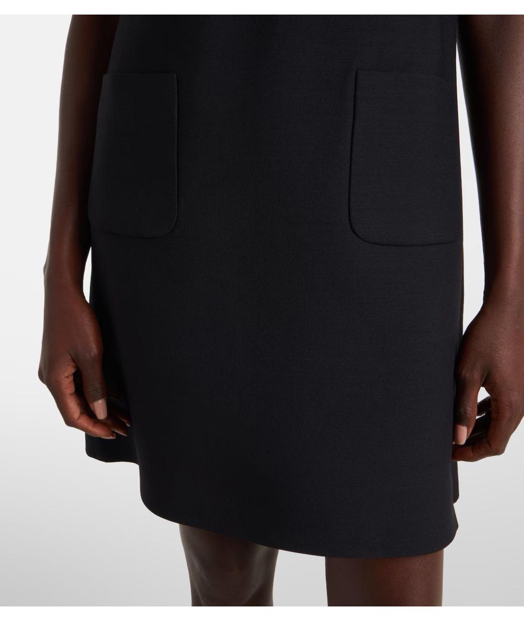 VALENTINO Черное шерстяное повседневное платье, фото 8