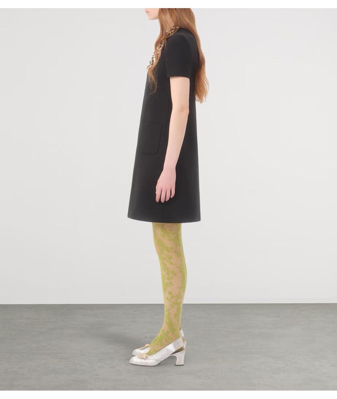 VALENTINO Черное шерстяное повседневное платье, фото 4