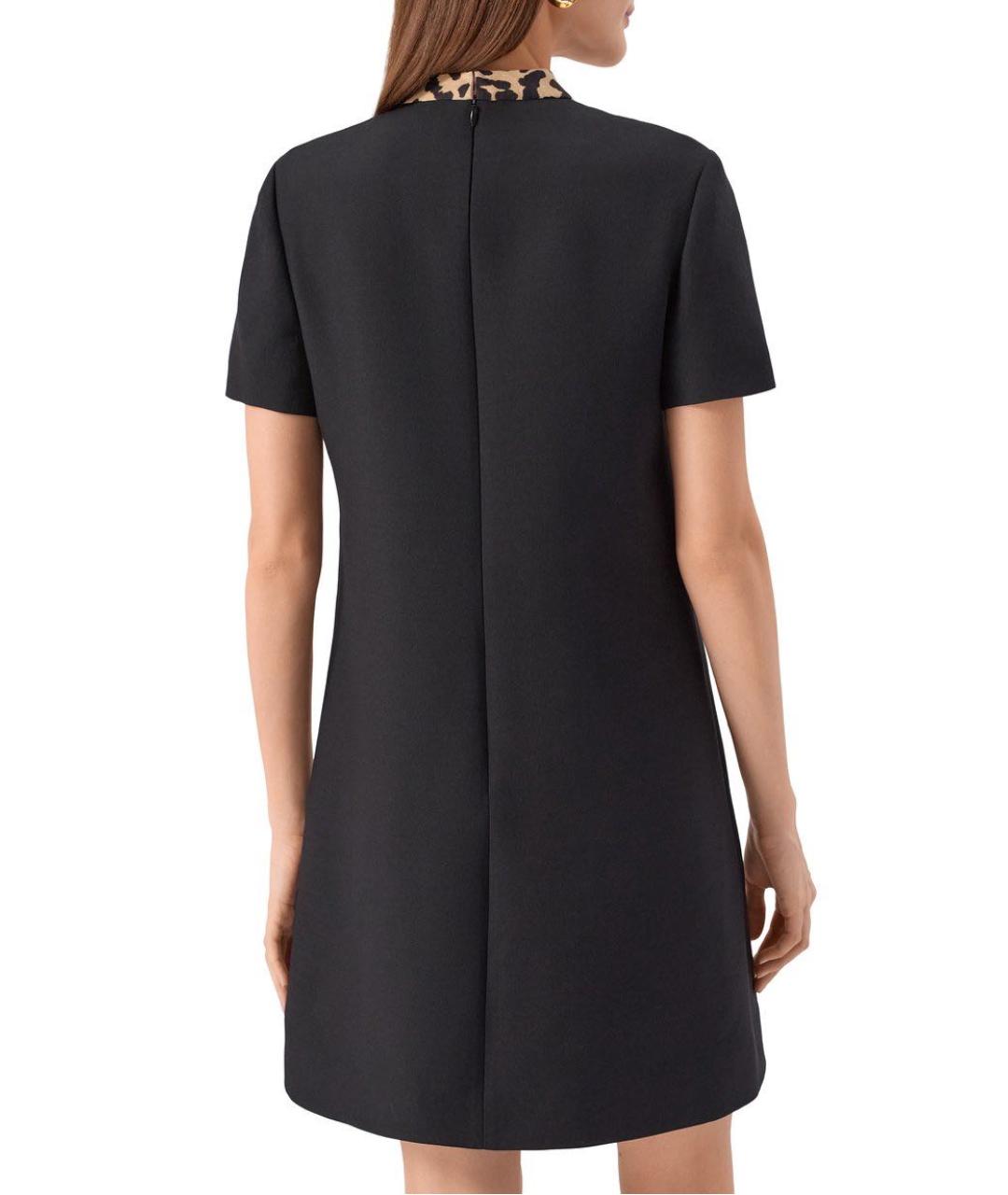 VALENTINO Черное шерстяное повседневное платье, фото 6