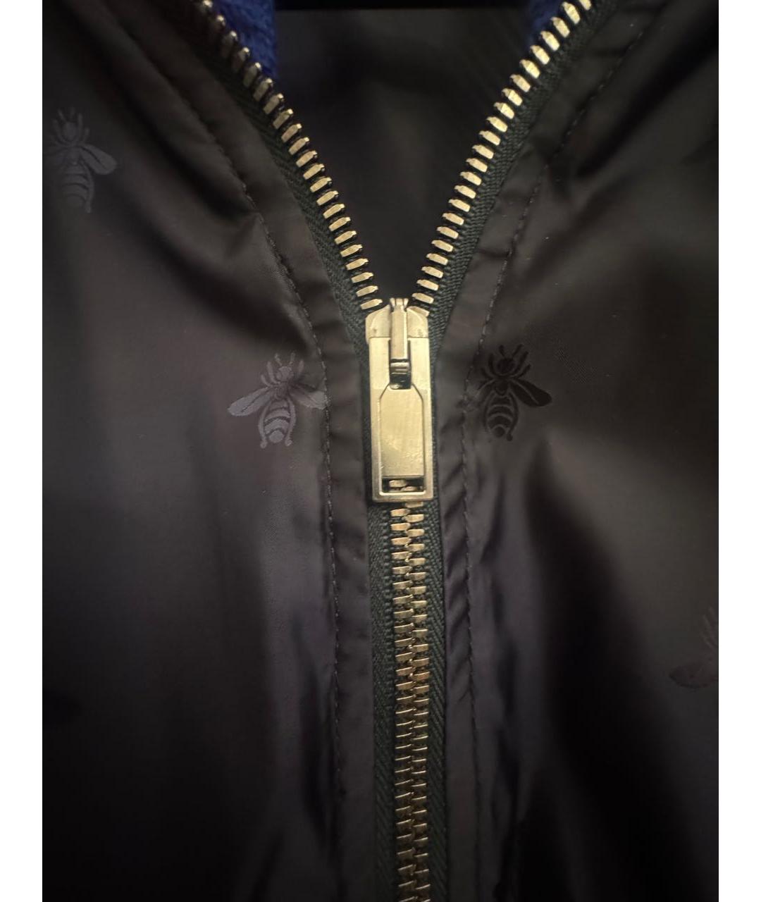 GUCCI Темно-синяя полиамидовая куртка, фото 4