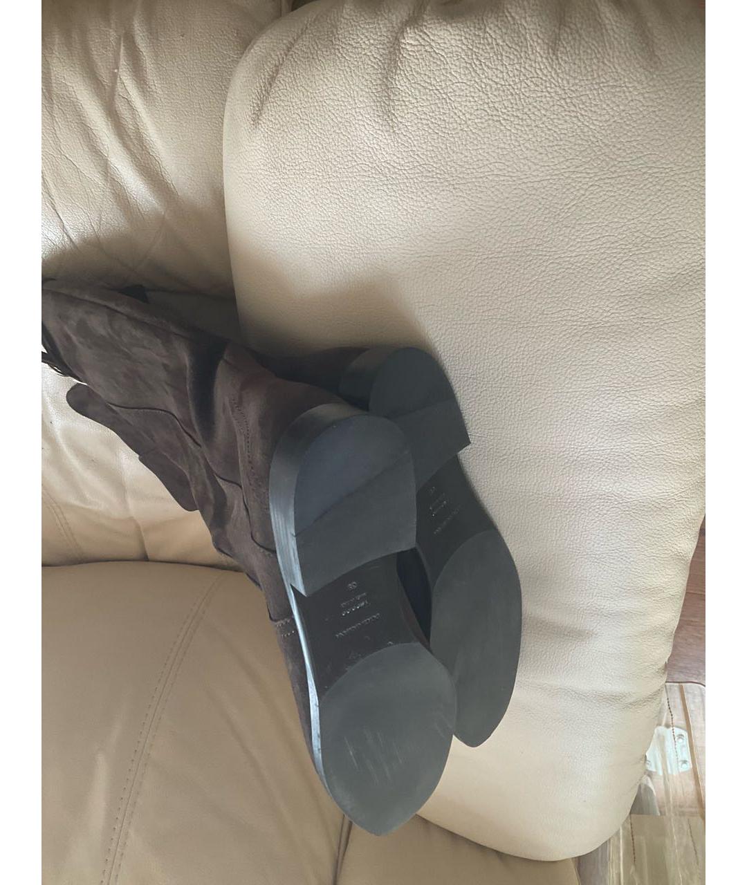 DOLCE&GABBANA Коричневые замшевые сапоги, фото 2