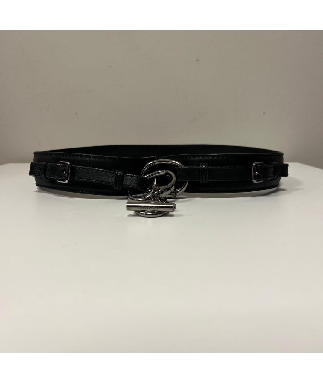 GUCCI Черный кожаный ремень, фото 5