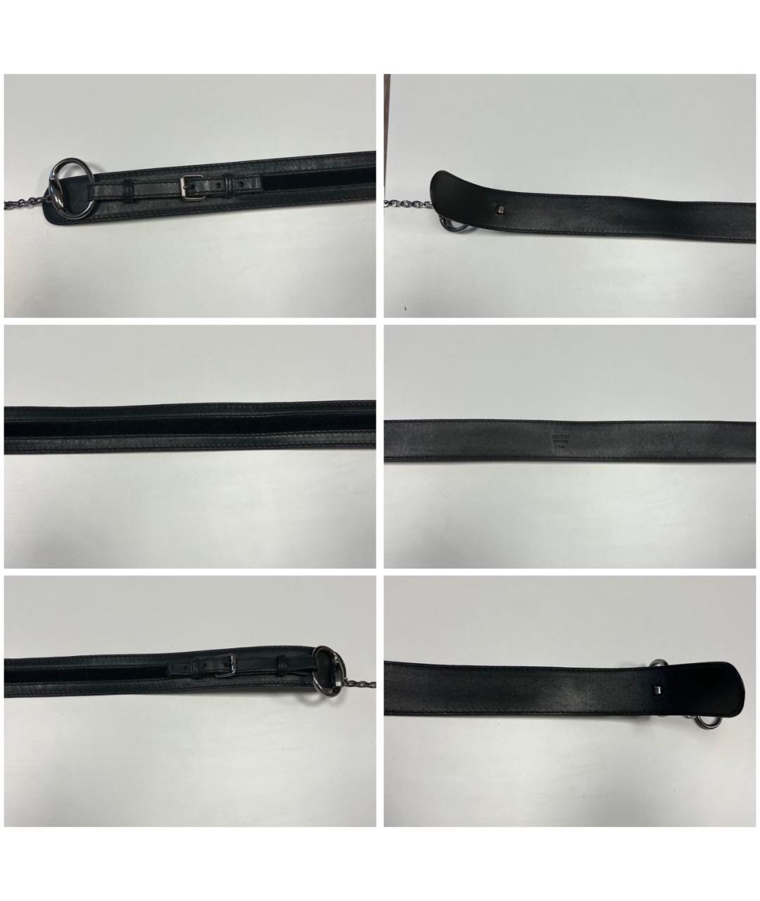 GUCCI Черный кожаный ремень, фото 4