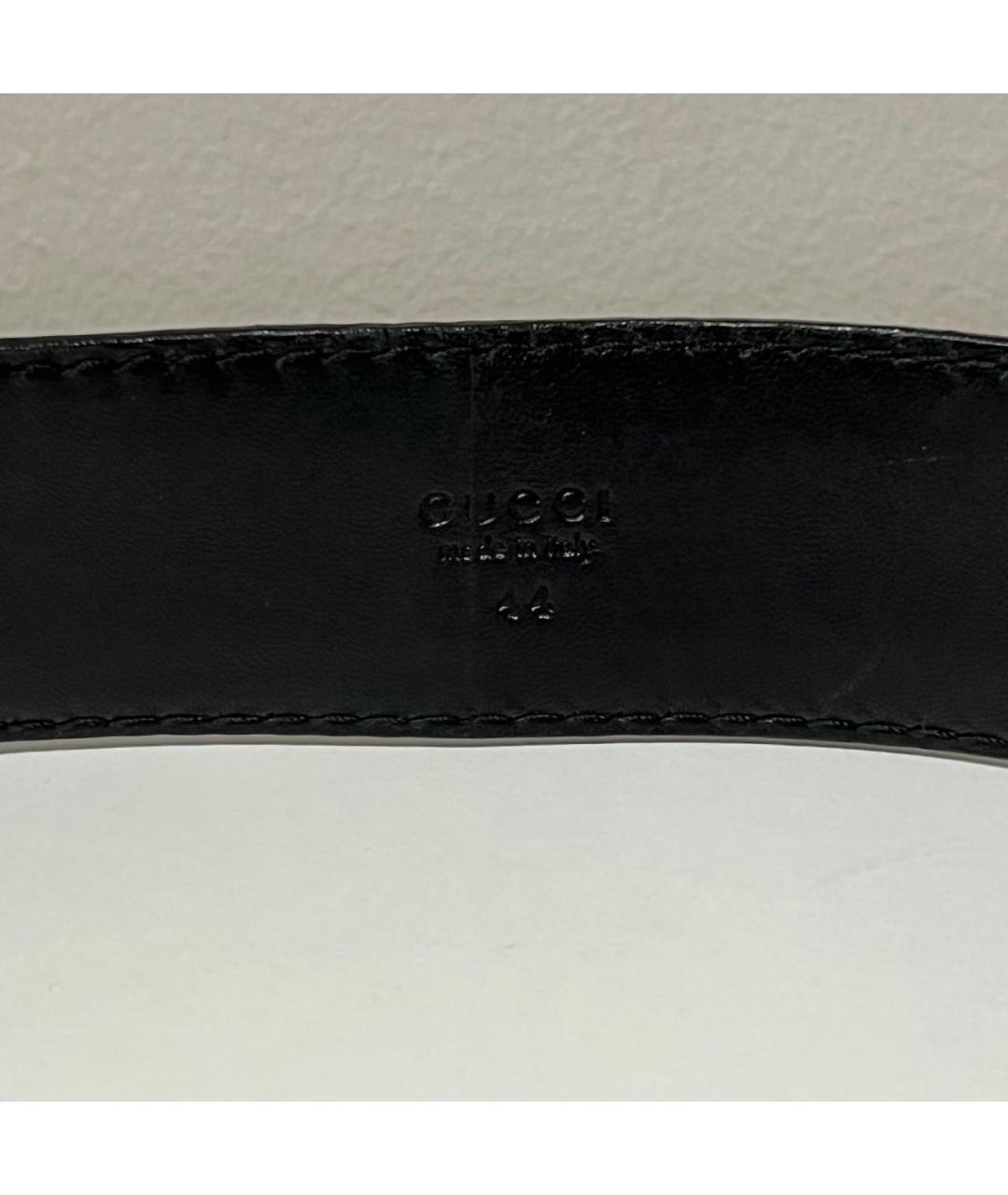 GUCCI Черный кожаный ремень, фото 3