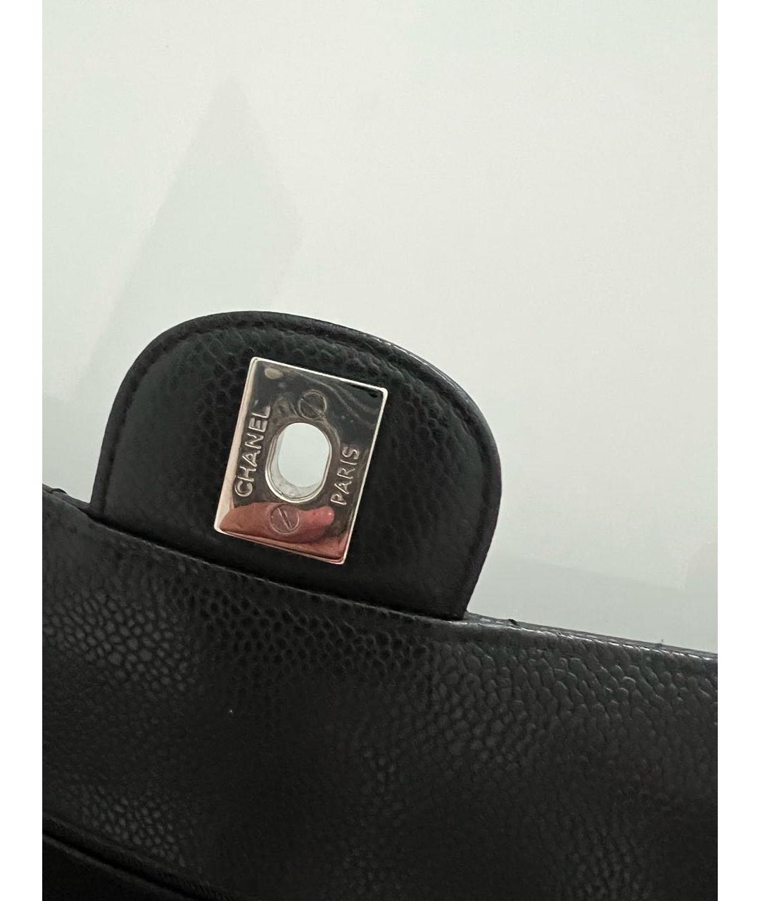 CHANEL Черная кожаная сумка через плечо, фото 7