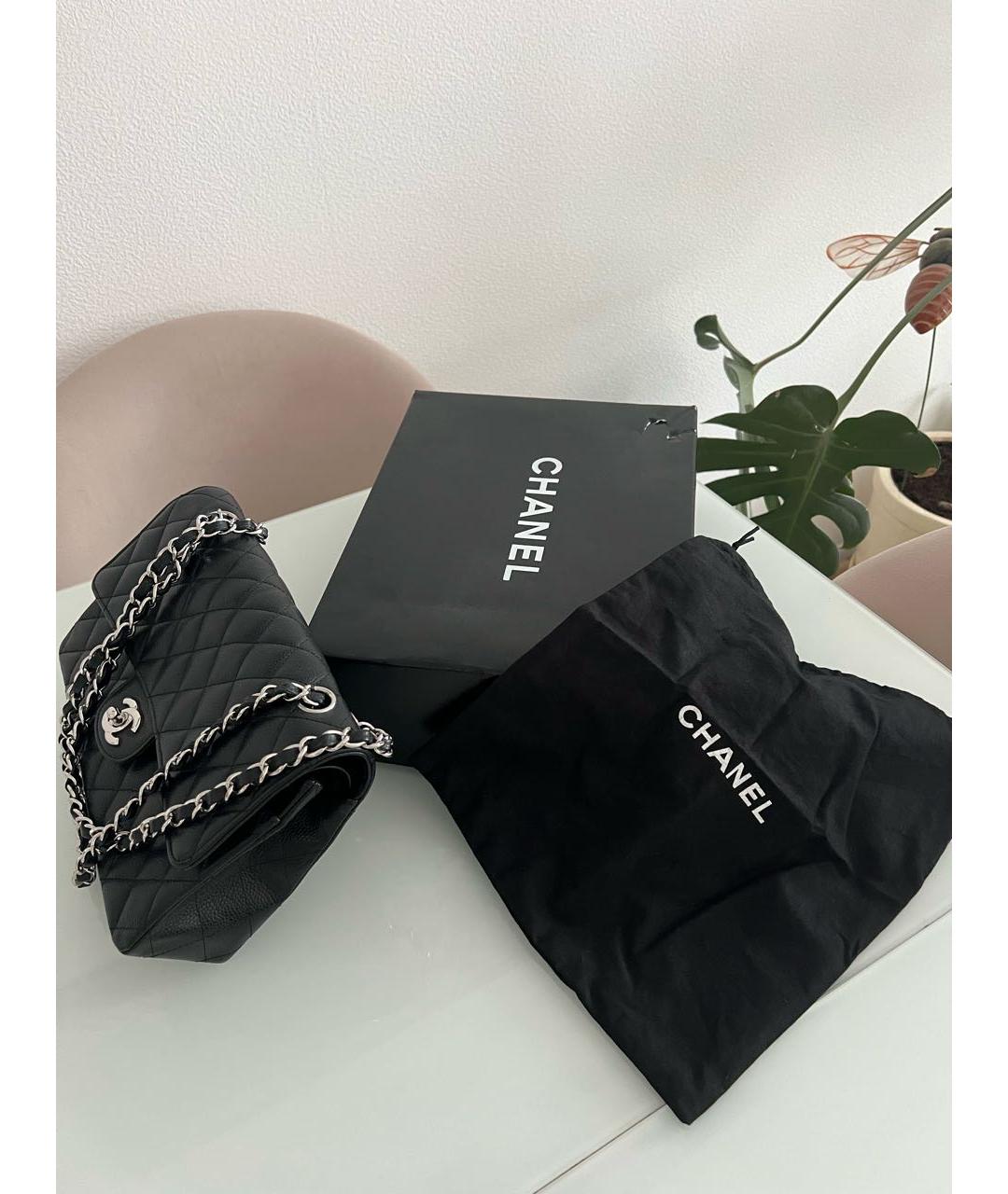 CHANEL Черная кожаная сумка через плечо, фото 6