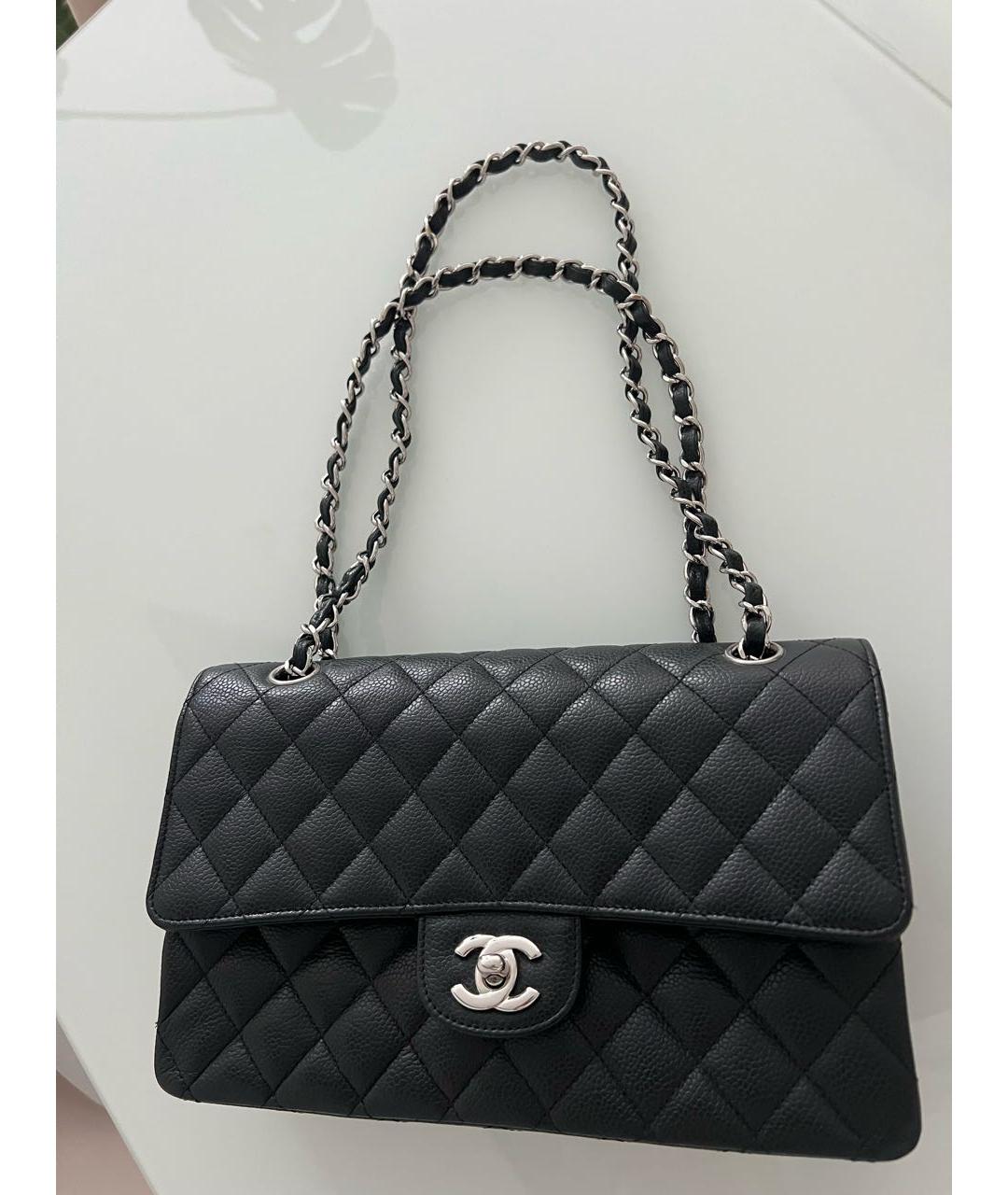 CHANEL Черная кожаная сумка через плечо, фото 9