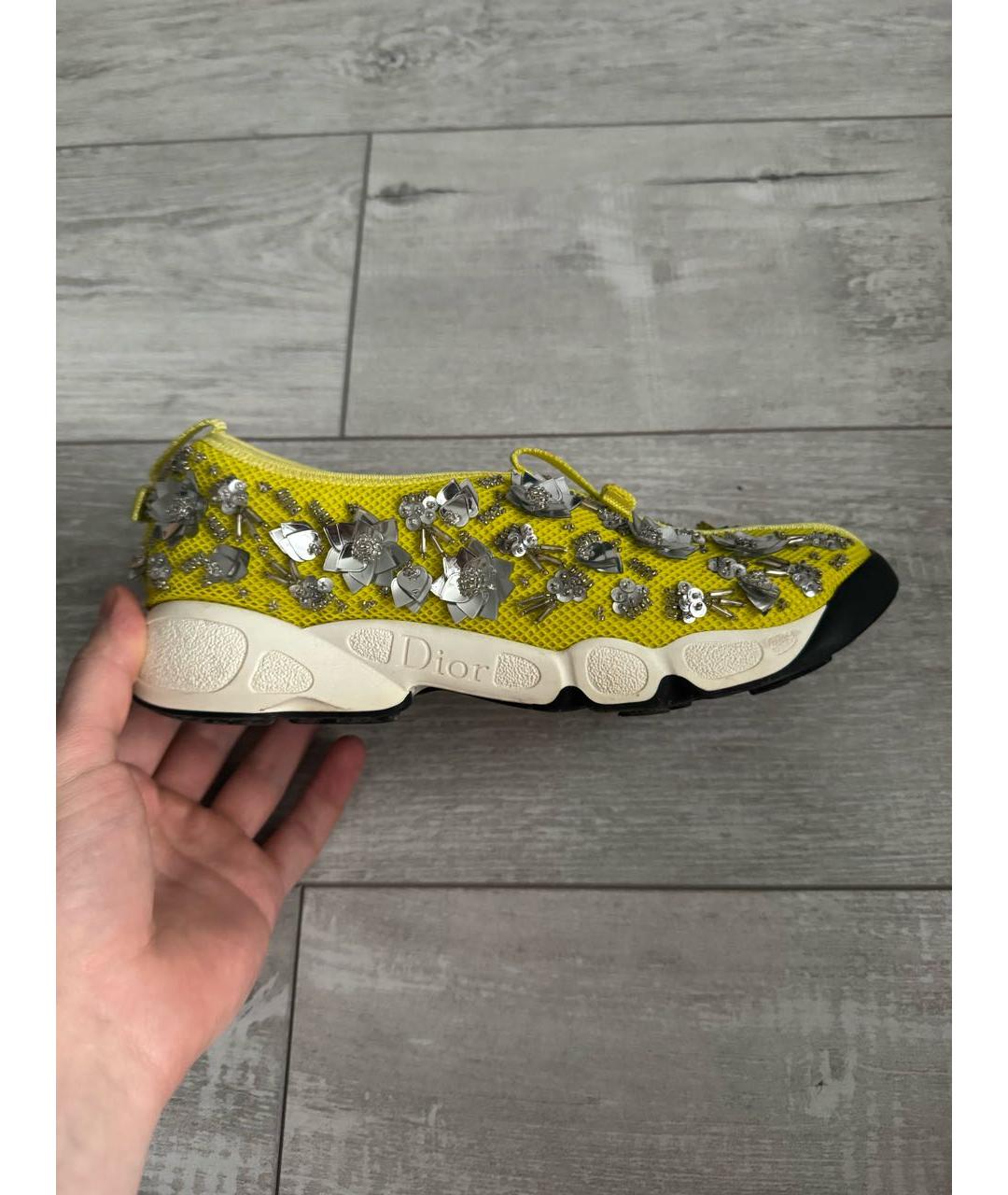 CHRISTIAN DIOR Желтые резиновые кроссовки, фото 6