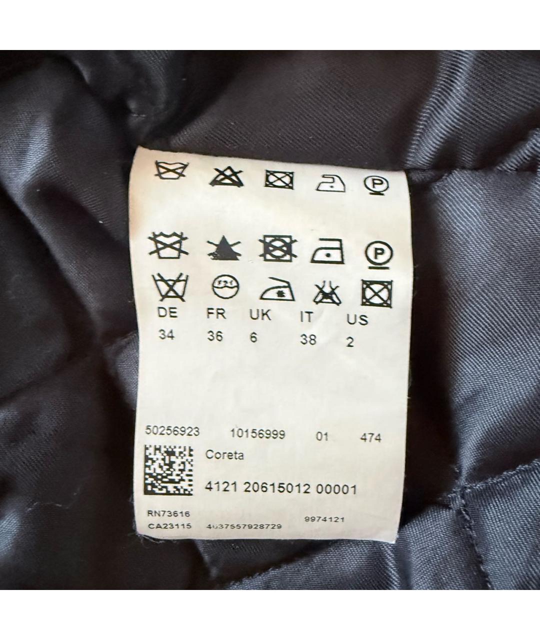 HUGO BOSS Темно-синее шерстяное пальто, фото 8