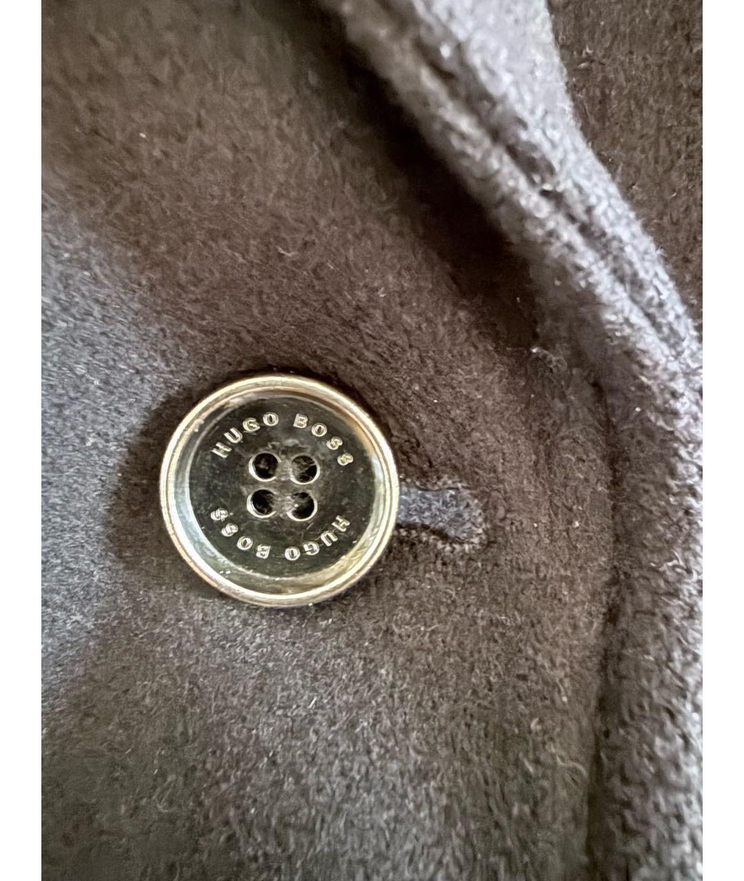 HUGO BOSS Темно-синее шерстяное пальто, фото 6