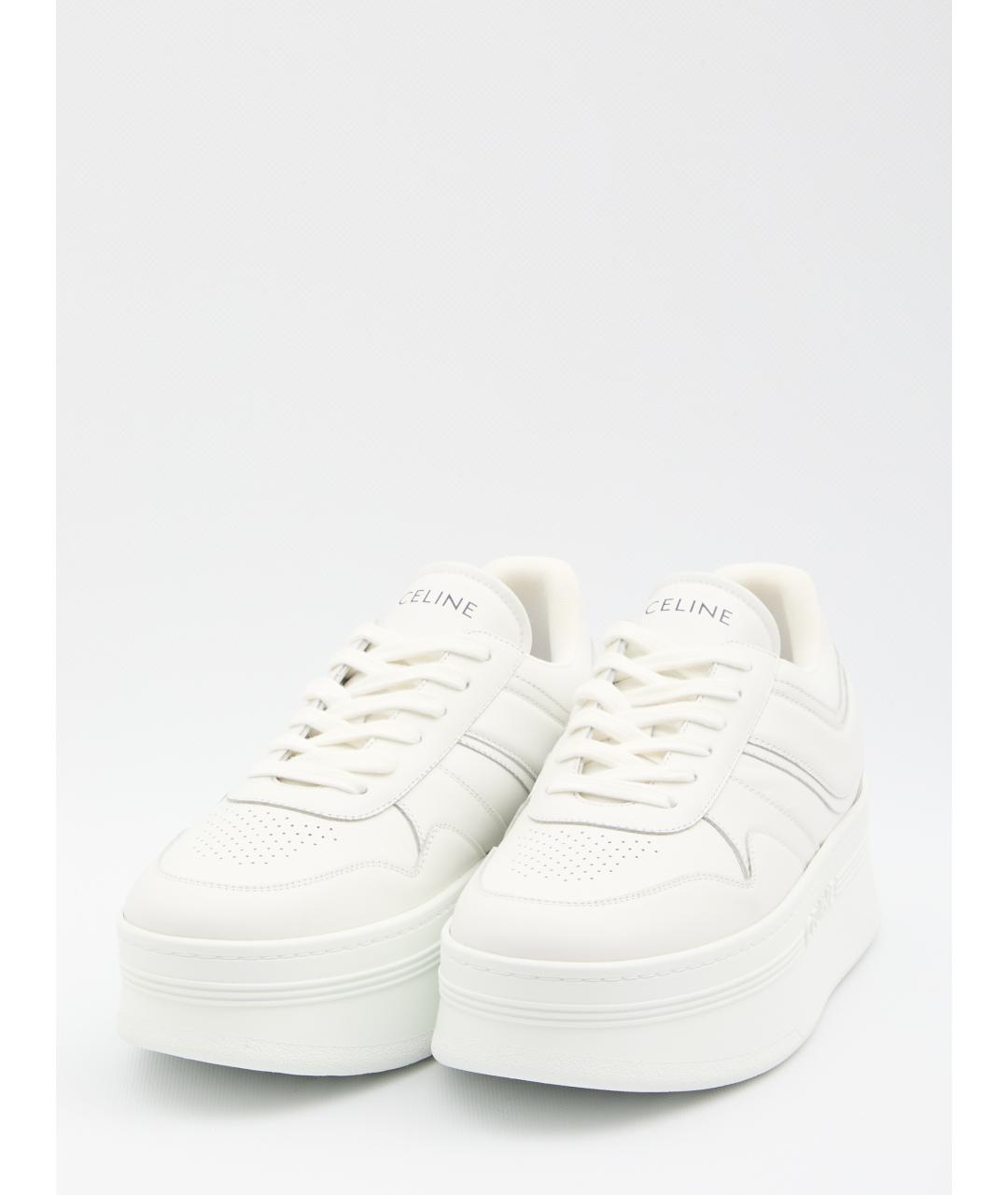 CELINE Белые кожаные кеды, фото 2