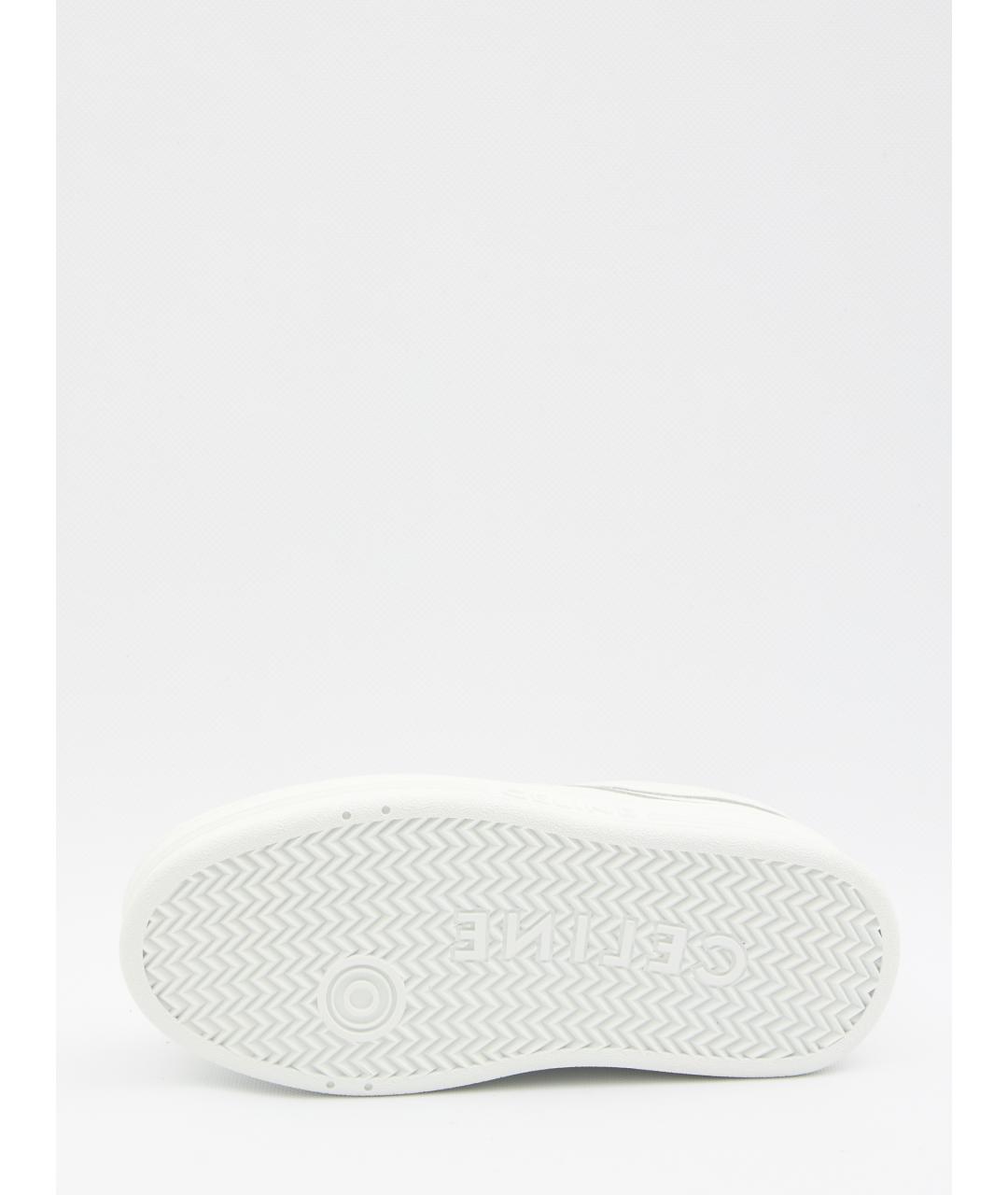 CELINE Белые кожаные кеды, фото 4