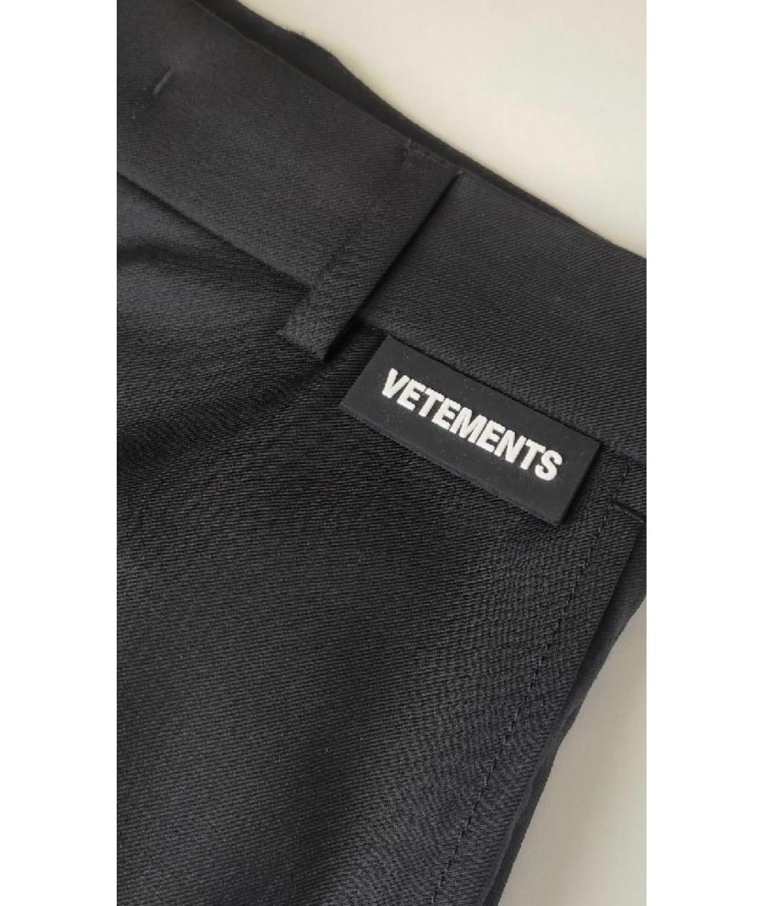 VETEMENTS Черные шерстяные брюки широкие, фото 6