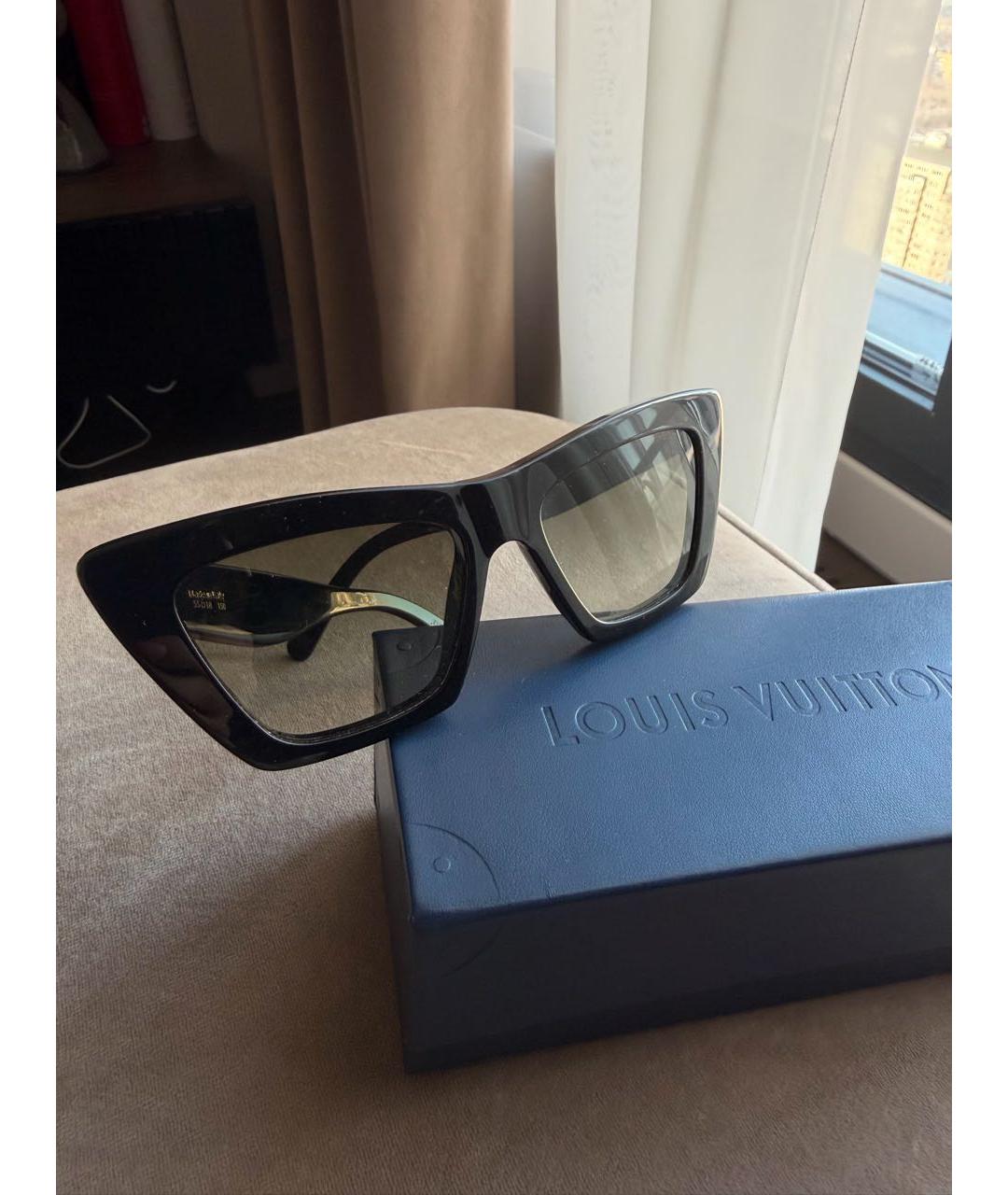 LOUIS VUITTON Черные пластиковые солнцезащитные очки, фото 7