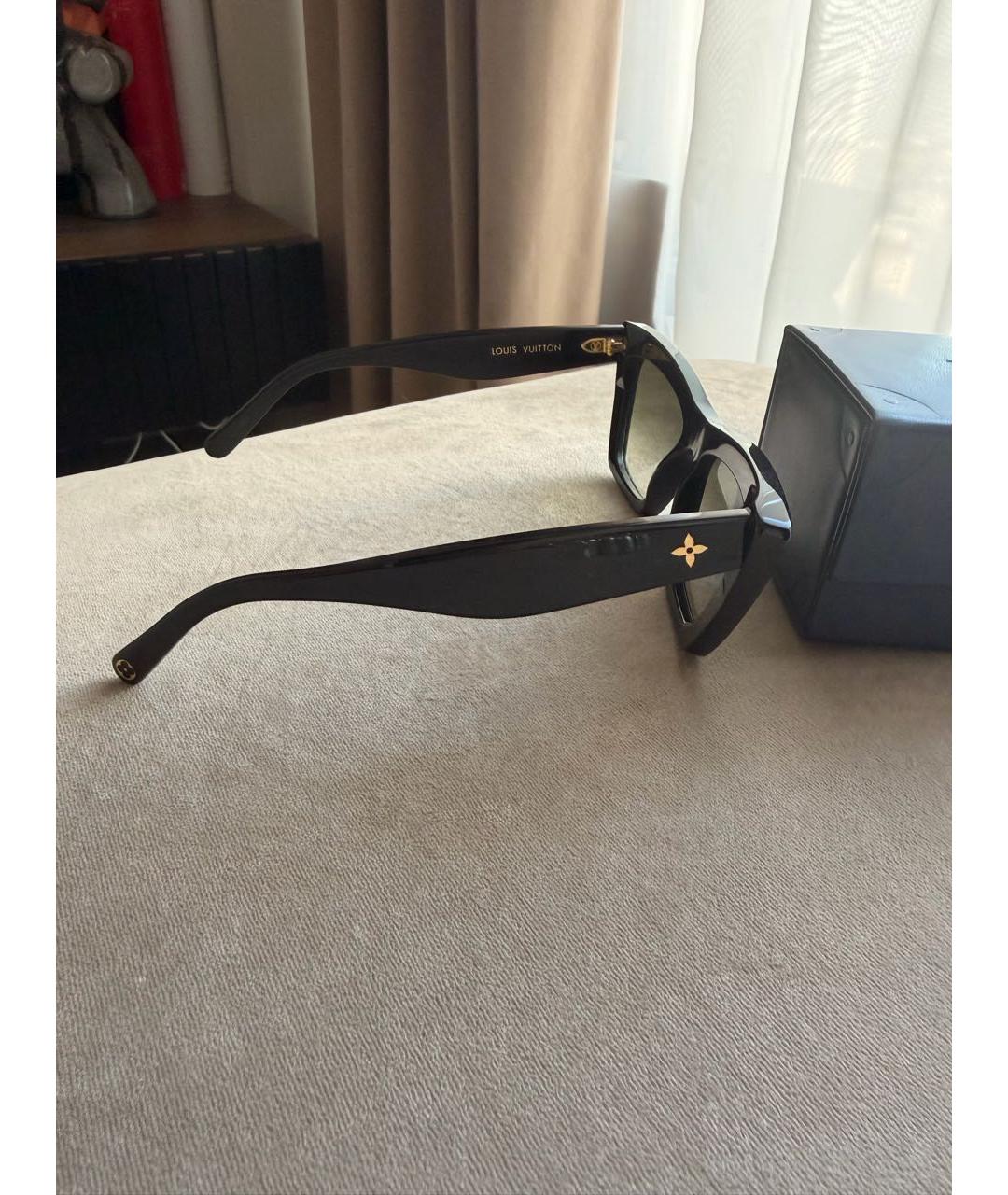 LOUIS VUITTON Черные пластиковые солнцезащитные очки, фото 2