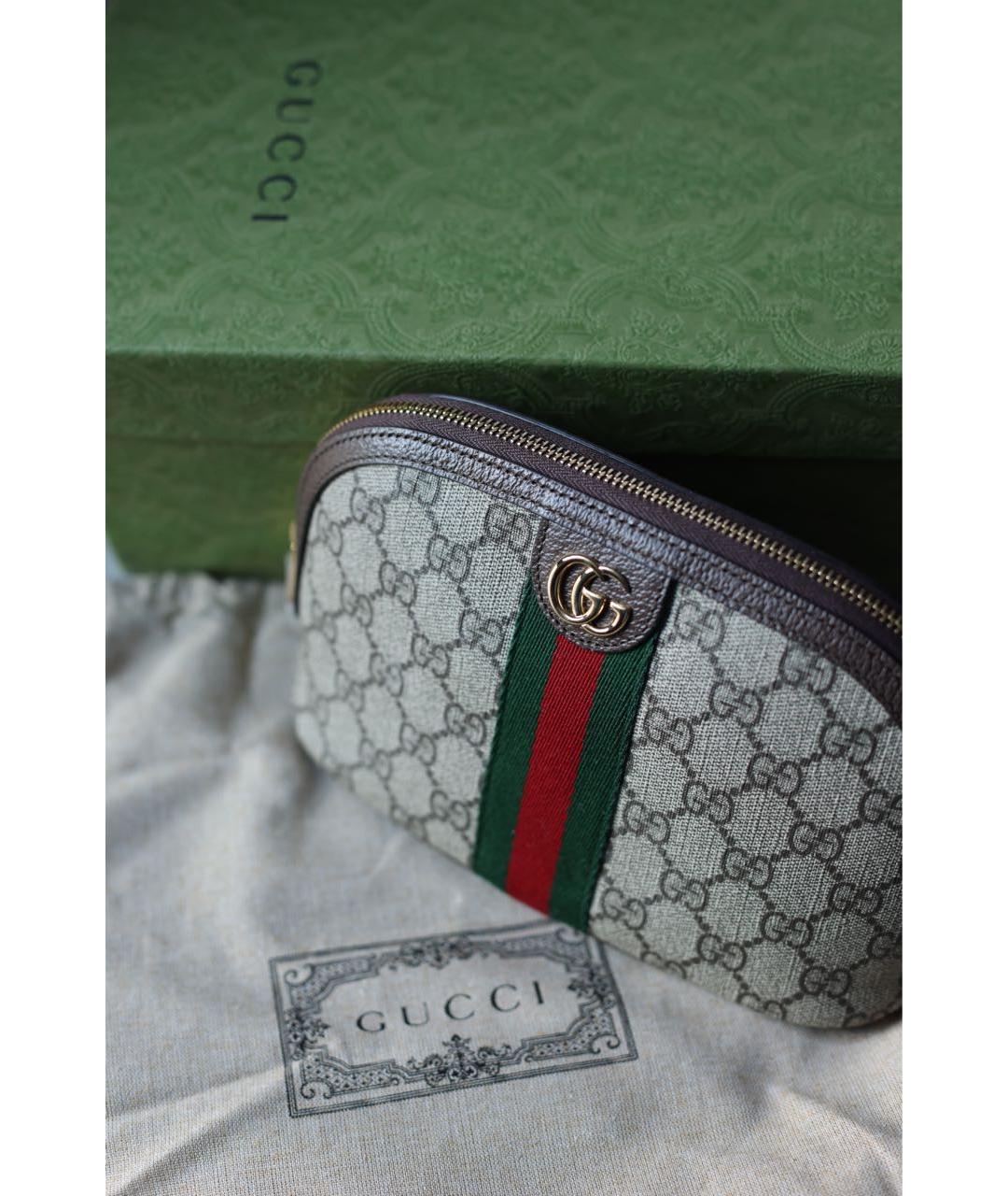 GUCCI Бежевая косметичка, фото 5