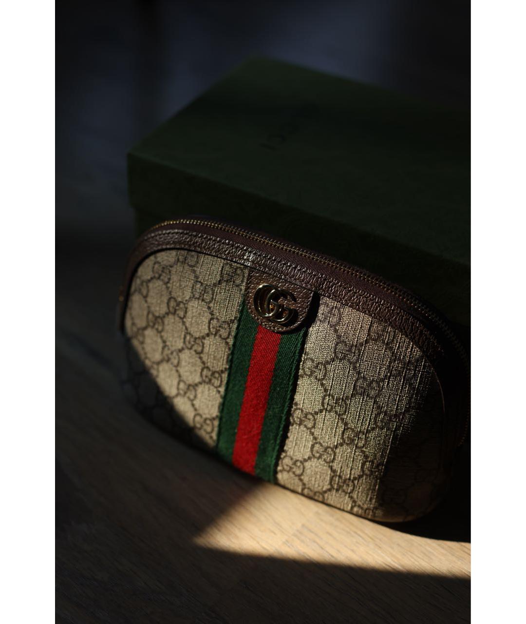 GUCCI Бежевая косметичка, фото 4
