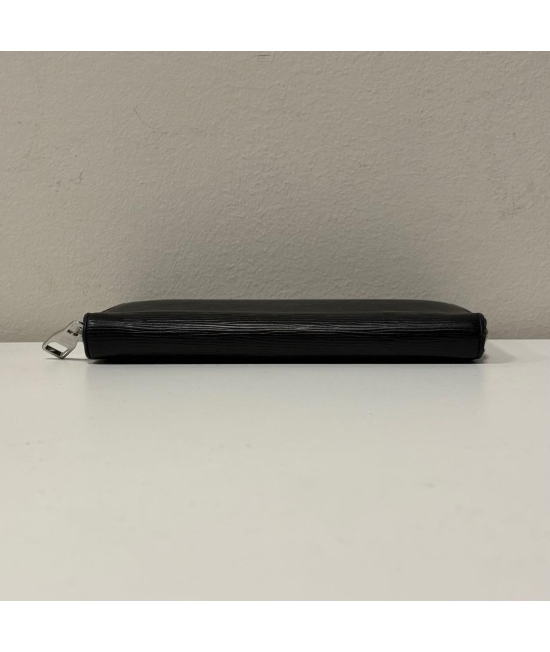LOUIS VUITTON Черный кожаный кошелек, фото 5