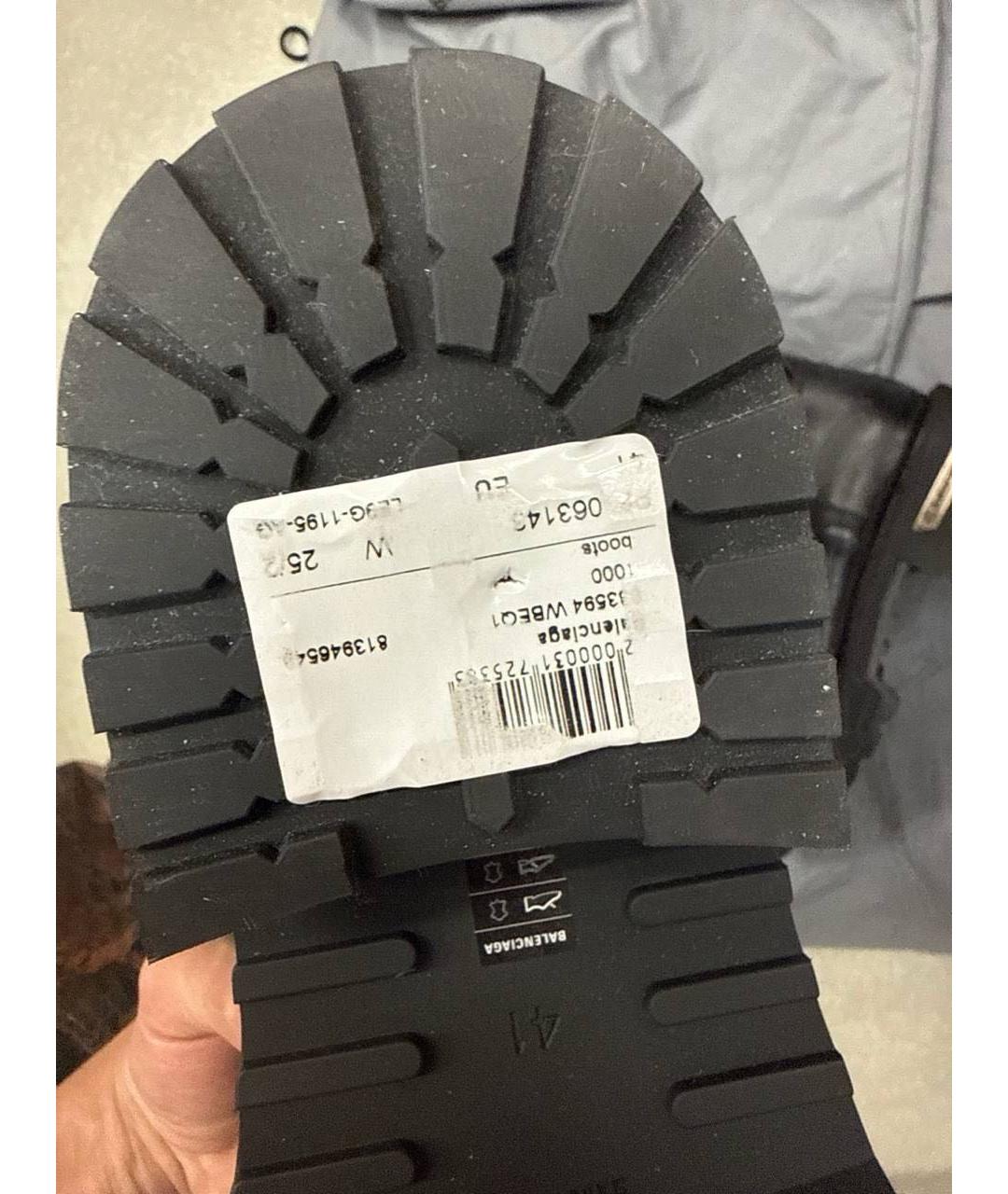 BALENCIAGA Черные кожаные полусапоги, фото 4