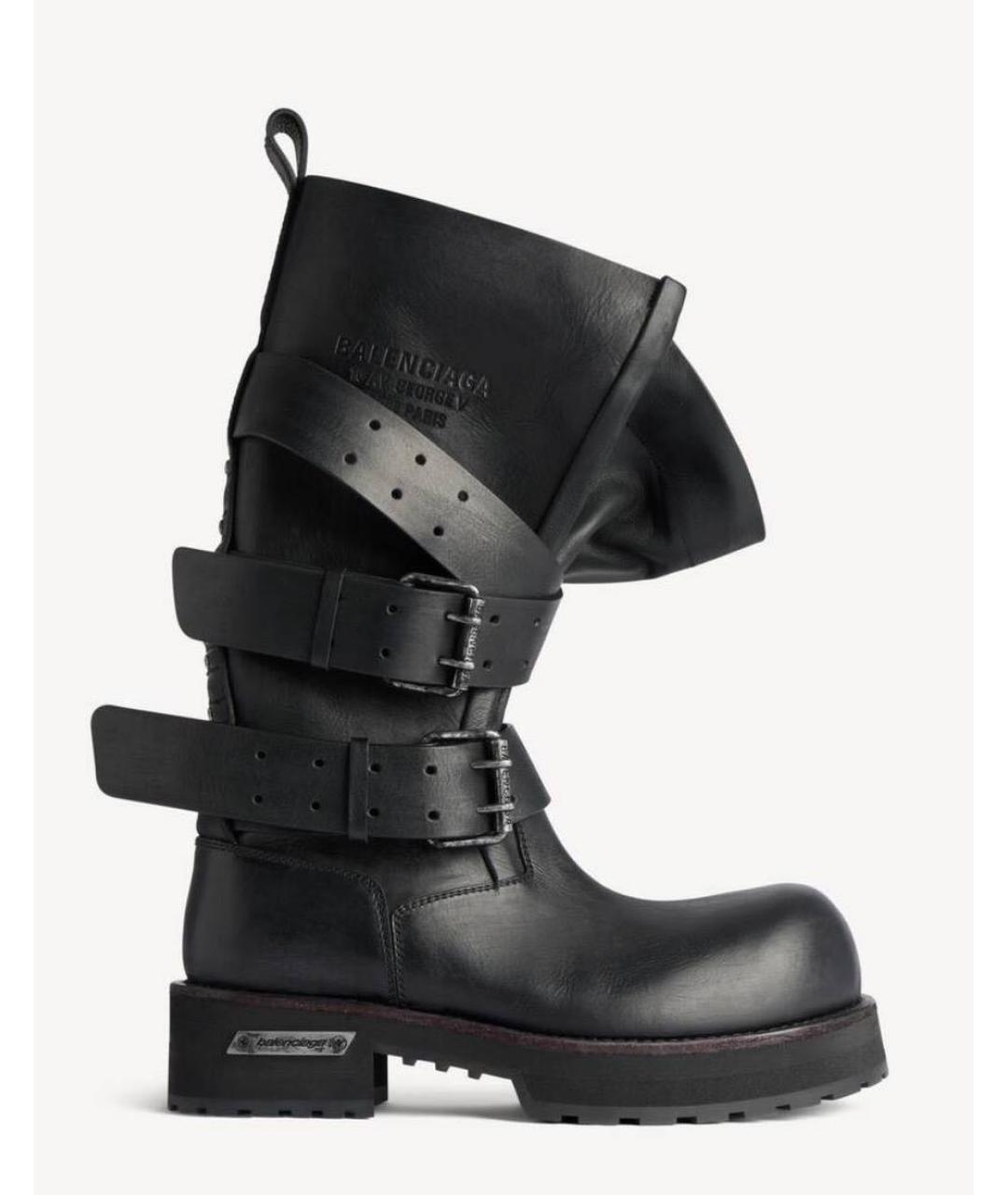 BALENCIAGA Черные кожаные полусапоги, фото 5