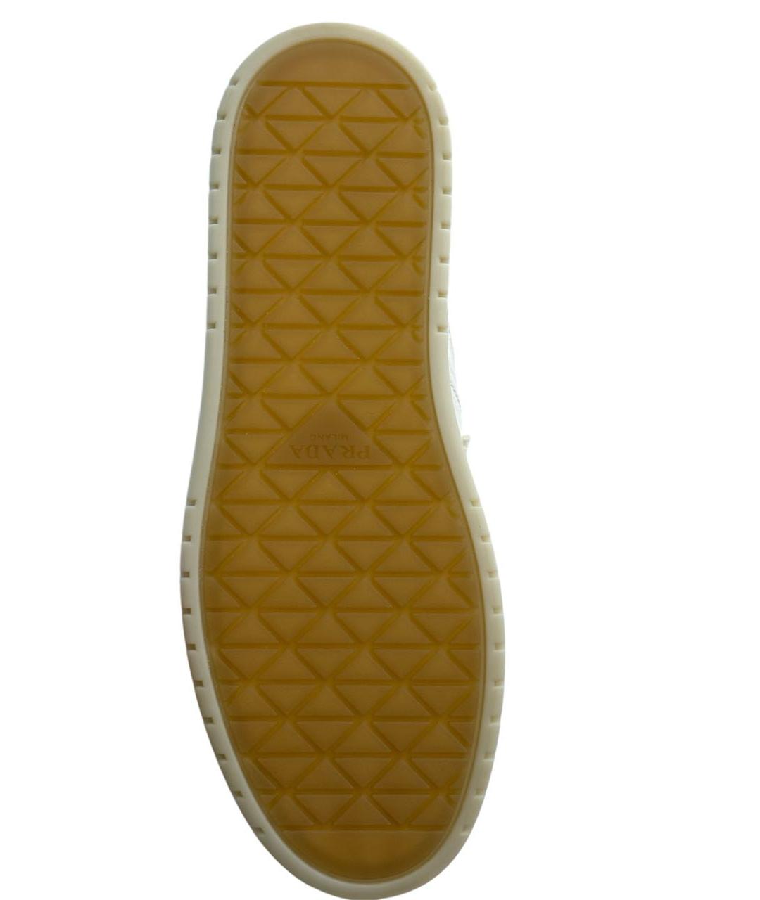 PRADA Бежевые замшевые кеды, фото 4