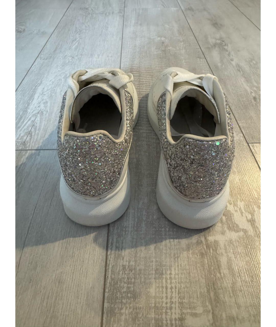 ALEXANDER MCQUEEN Белые кожаные кеды, фото 5