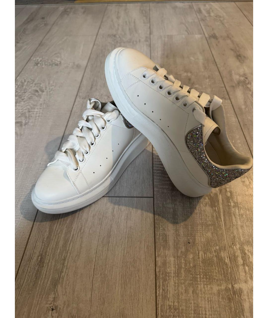 ALEXANDER MCQUEEN Белые кожаные кеды, фото 6