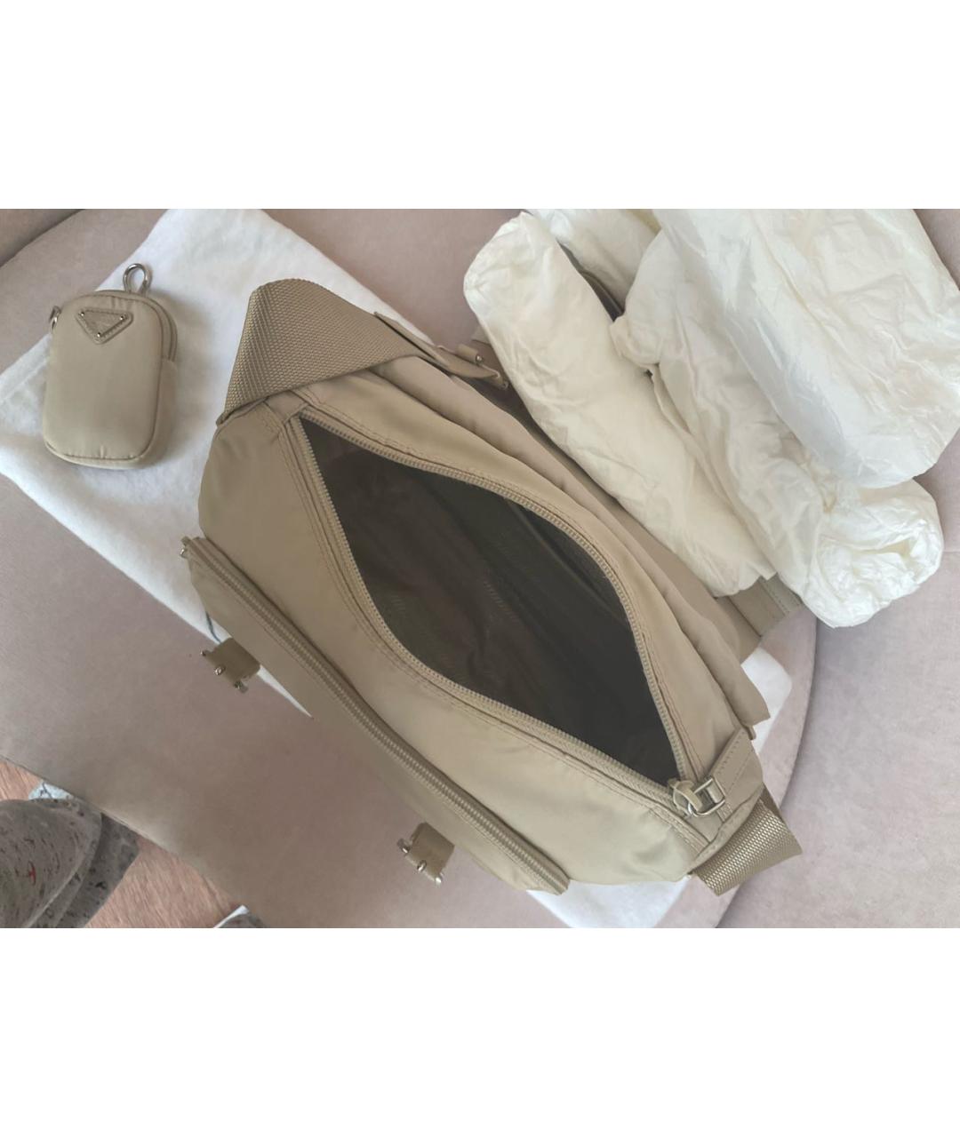 PRADA Бежевая сумка через плечо, фото 3