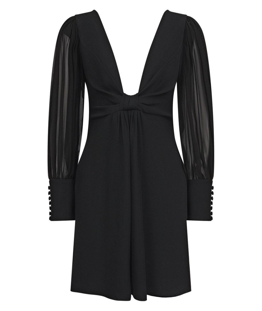 VALENTINO Черное шелковое повседневное платье, фото 1