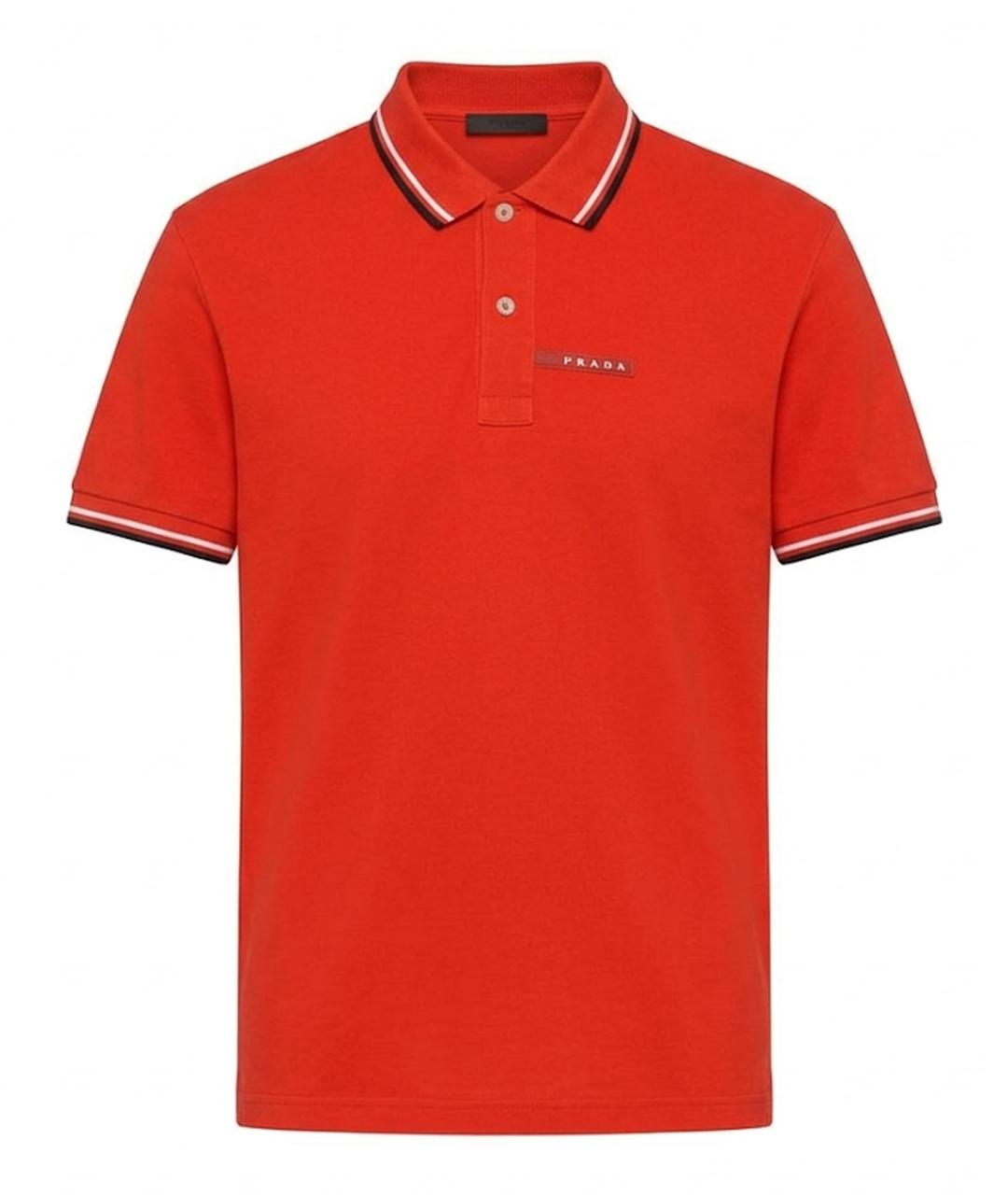 PRADA Красное поло с коротким рукавом, фото 1