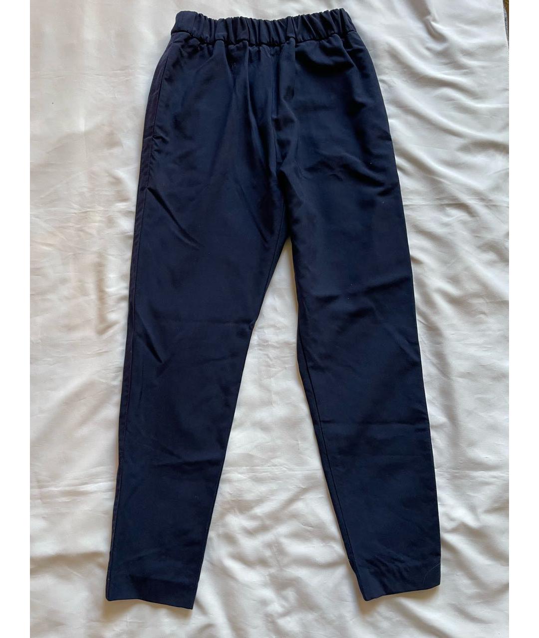 MARNI Темно-синие шерстяные прямые брюки, фото 5