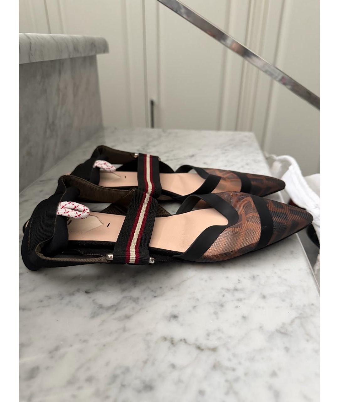 FENDI Мульти текстильные балетки, фото 4