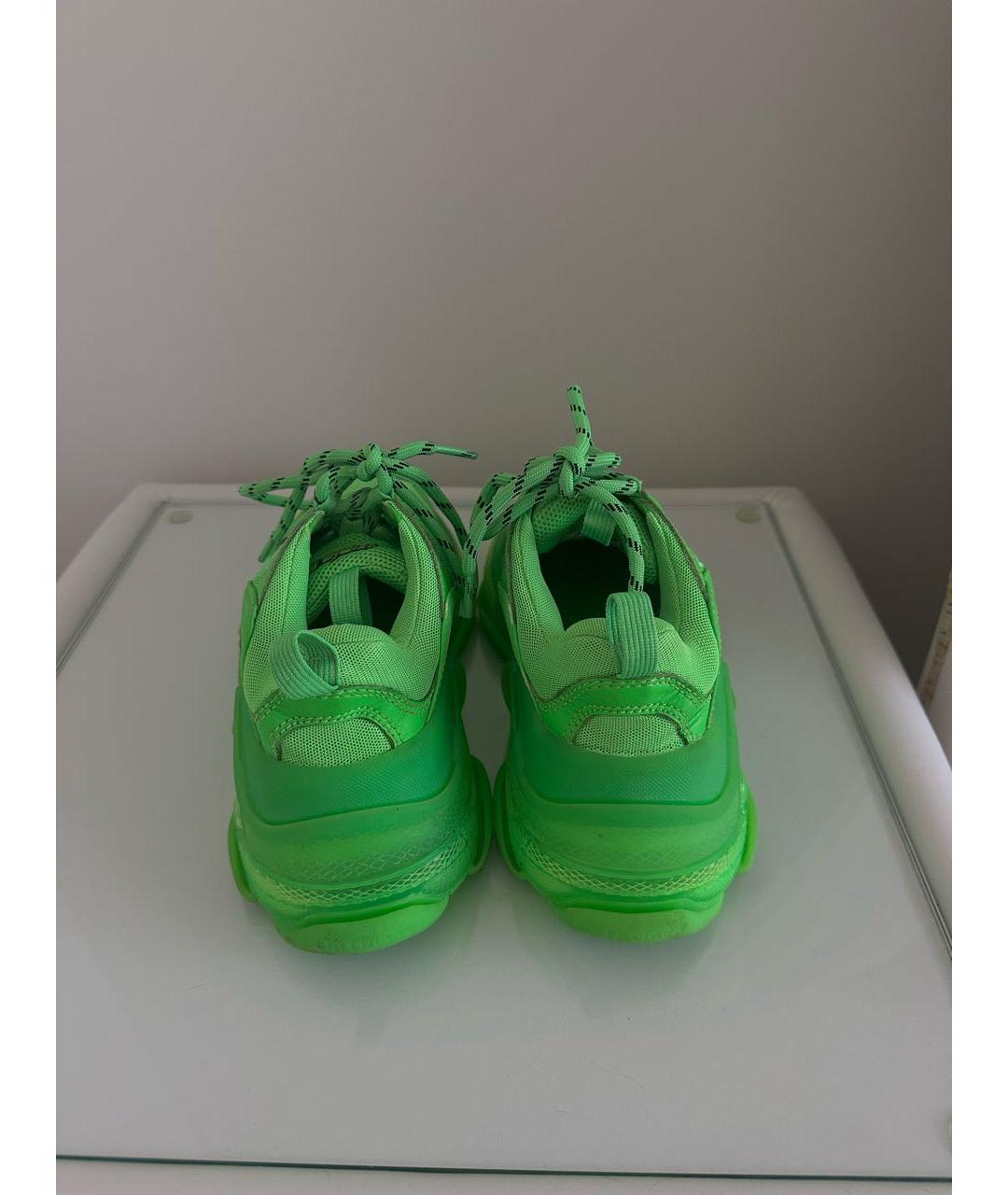 BALENCIAGA Зеленые текстильные кроссовки, фото 4