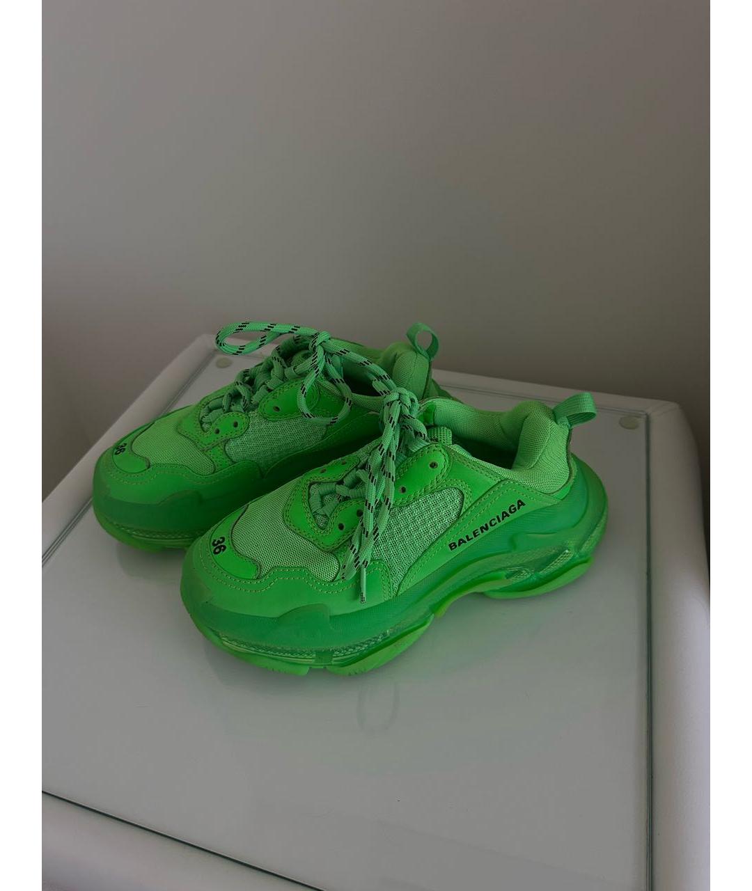 BALENCIAGA Зеленые текстильные кроссовки, фото 5