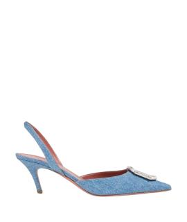 Amina Muaddi Лодочки на низком каблуке