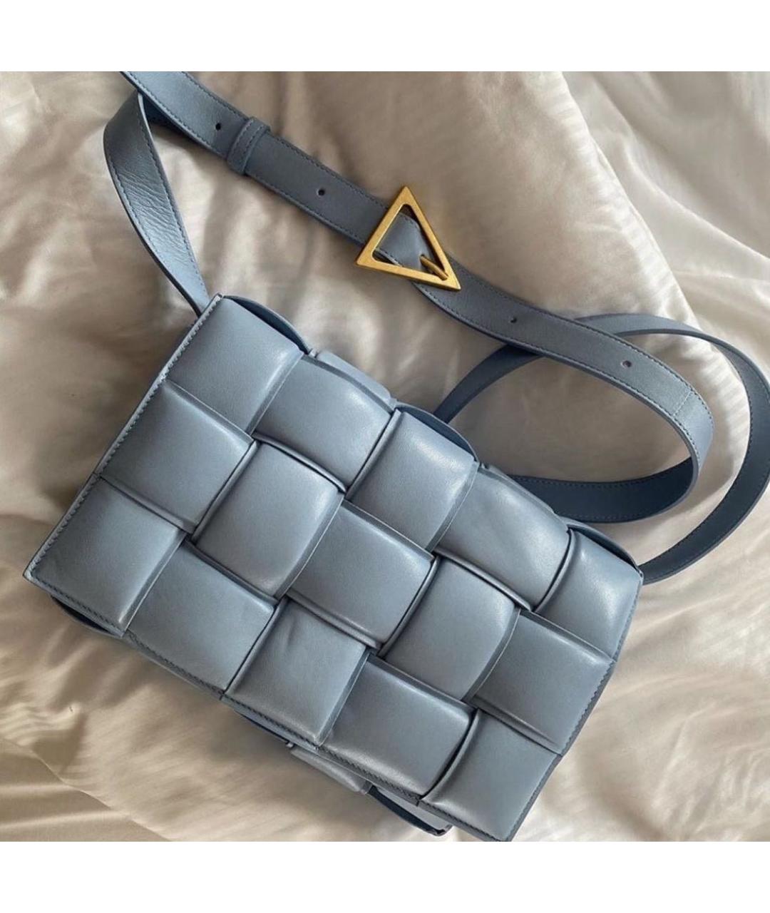 BOTTEGA VENETA Серая кожаная сумка через плечо, фото 3